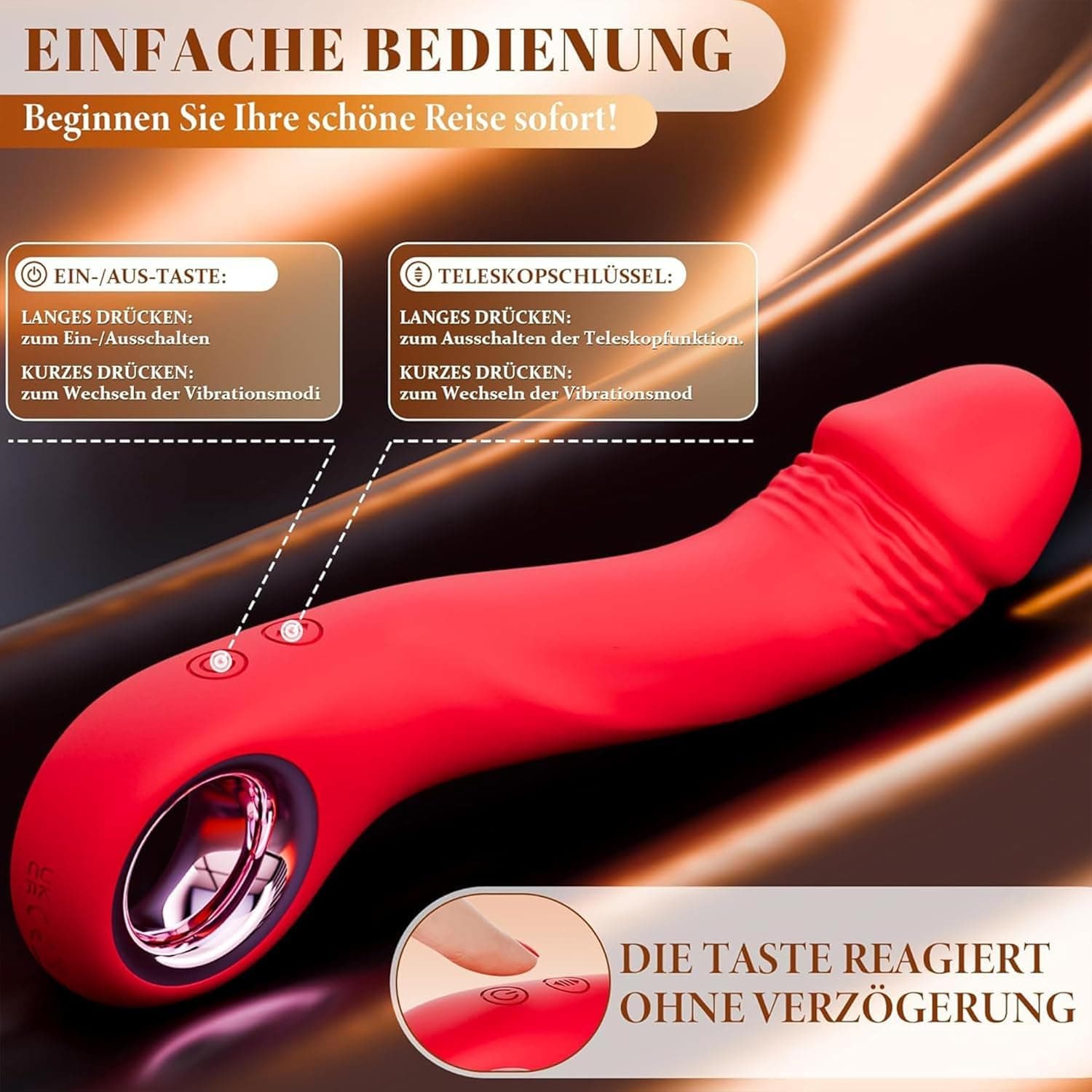 Cacuola Vibrator Dildo, Gebogene Stoßfunktion Dildos Sex Spielzeug für die Frau, Präzise Stimulation des G Punkt Vibration für Frauen, Vibratorensets für Frauen Sexspielzeug