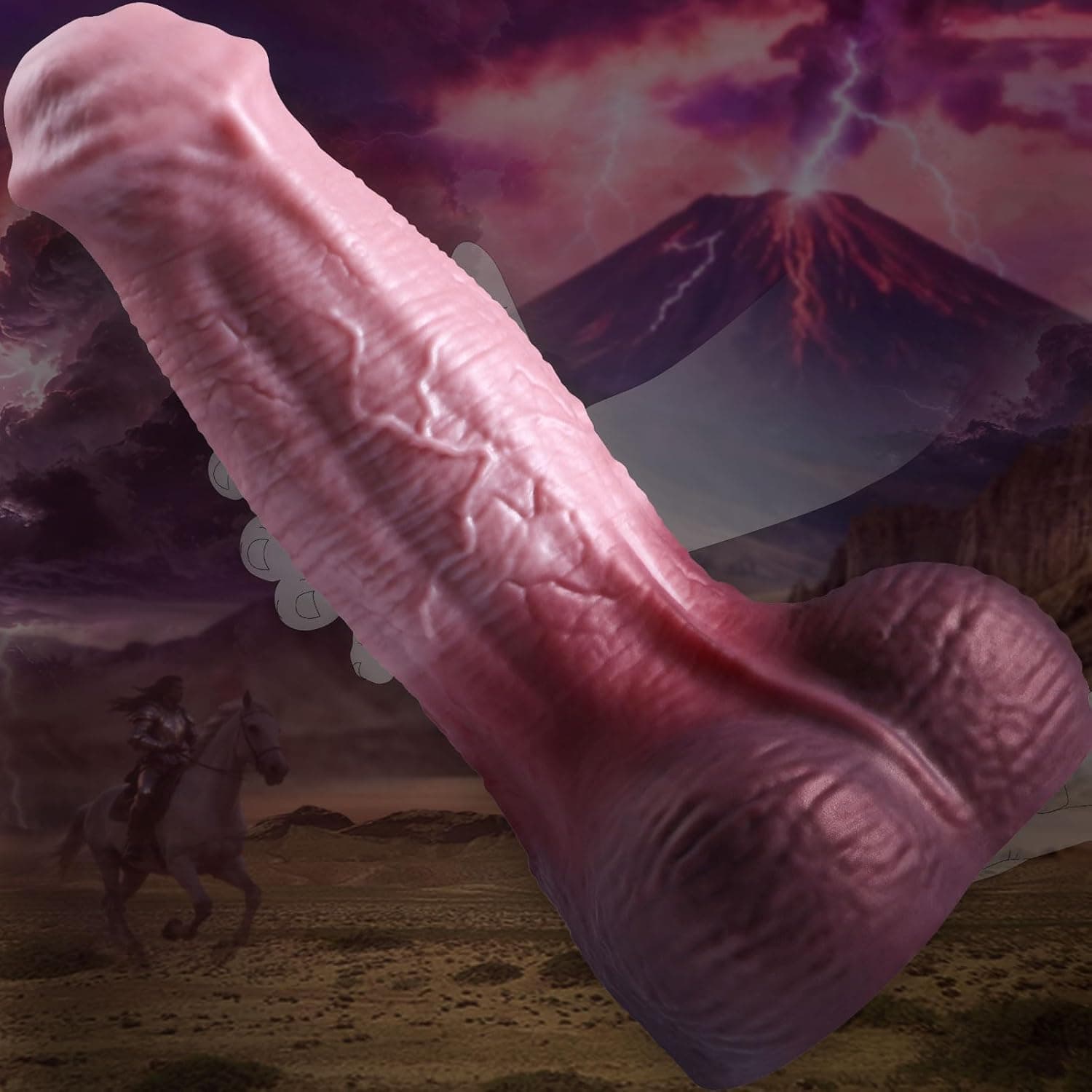 35 cm Realistischer XXL Horse Dildo, 9.4cm Durchmesser Dicker Anal Dildo, Monster Riesen dildos mit Saugnapf für Analspiele, Silikon PferdeDildo Analplug Sexspielzeug für Frauen Männer Schwule