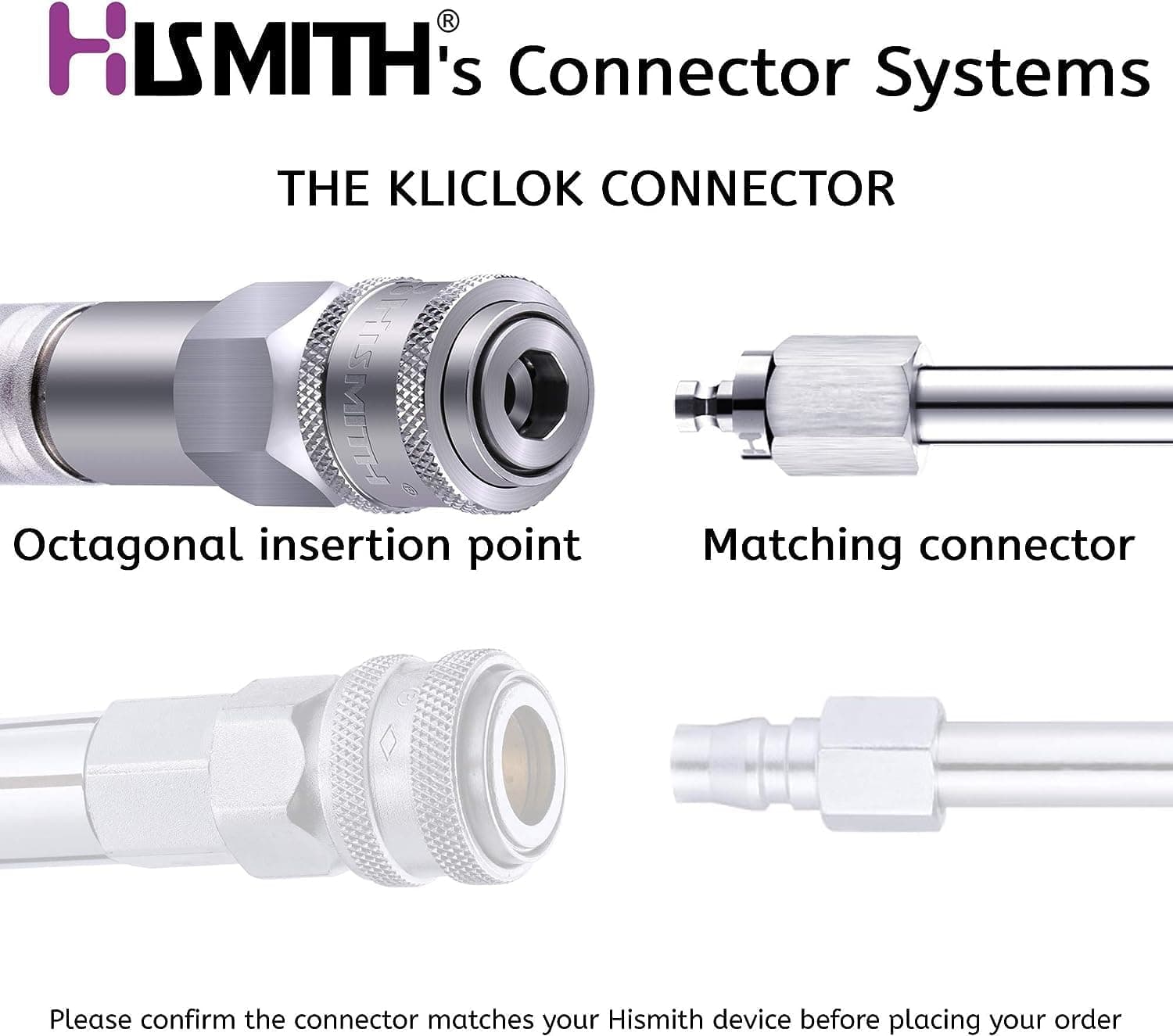 Hismith 6.55 Inch Dual-Density Silicone Dildo, 4.5 Inch Insertable Length with KlicLok System - Gnar S Size Beginner Series