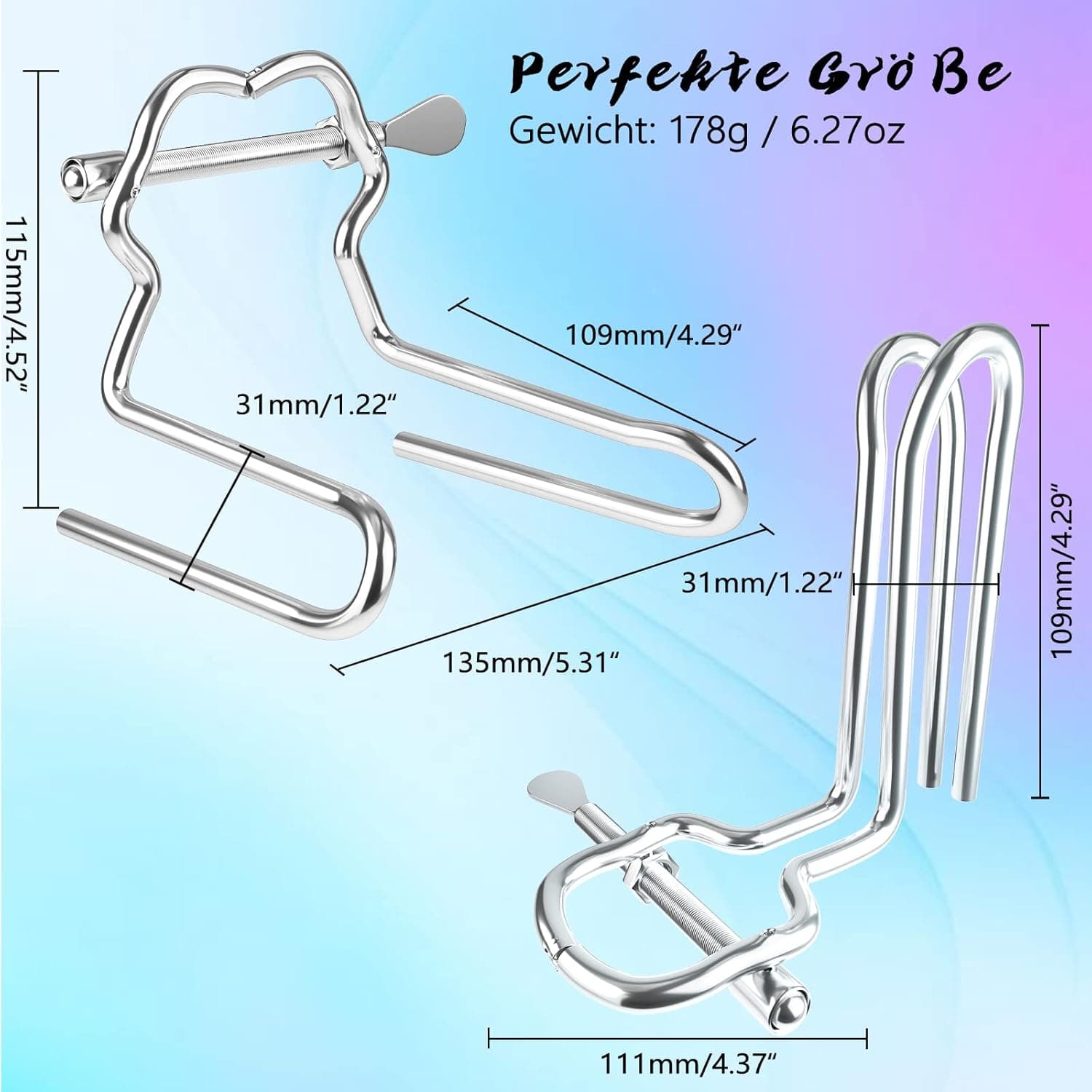Metall Analexpander Vaginal Anal Expander Dilatator Analdilatation Anal Treuer Riesige Speculum Fetisch Masturbation Analplug, Butt Plug Set Fisting BDSM SM Sexspielzeug für Männer Frauen Paare
