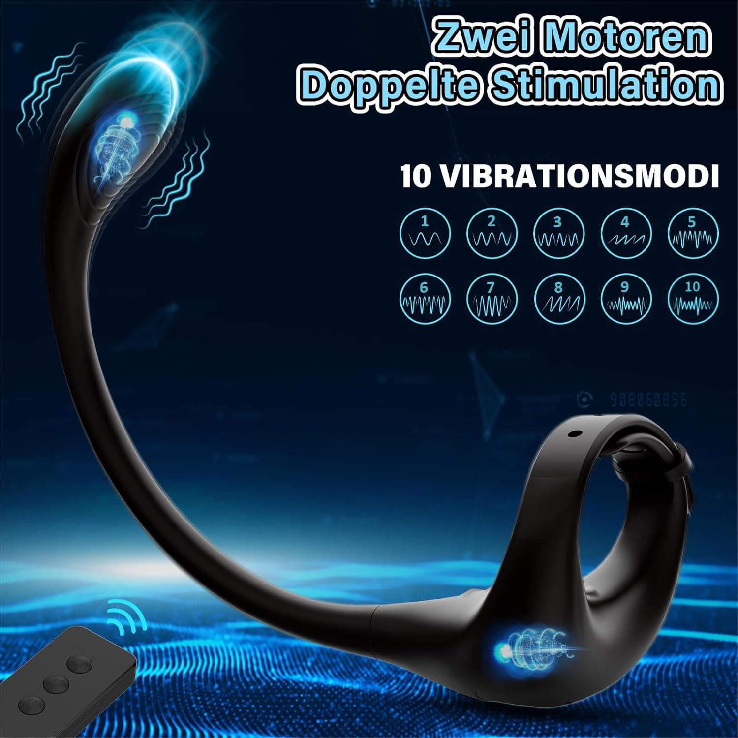 Anal Plug Vibrator Sex Spielzeug für die Männer - Penisring Dildo Prostata Stimulation Cockring Sexspielzeug Analplug Analvibratoren Mann mit 10 Vibration, APP Fernsteuerung Ringe für Paare Extrem Sex