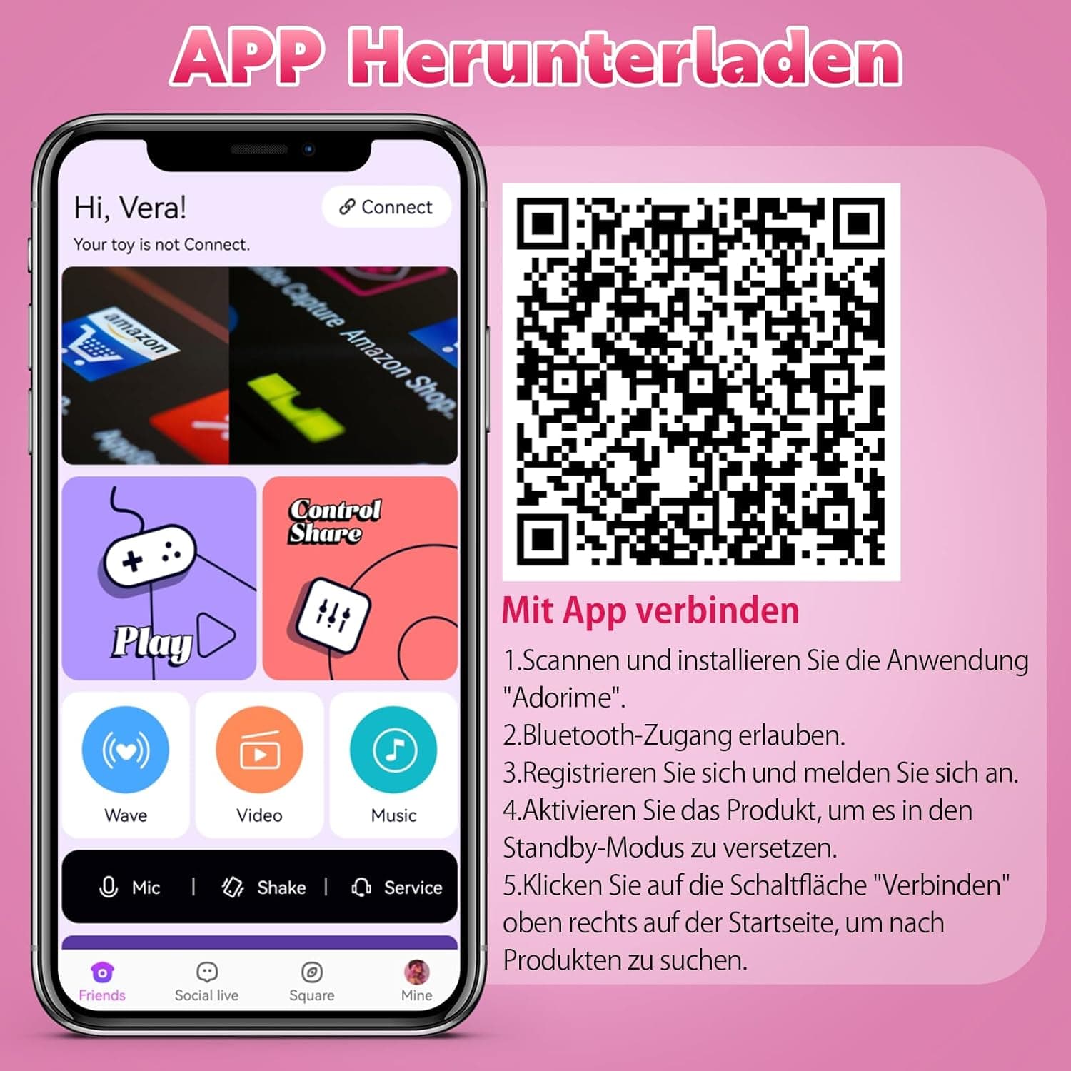 Vibrator Sex Spielzeug für die Frau Paare,Vibration für Frauen mit APP, 10 Modi Vibratorstarb Frauen Klitoris, Sexspielzeug für Paare Extrem Leise Vibro ei, Sexspielzeug Dildo Anal Vibratoren Sex Toy