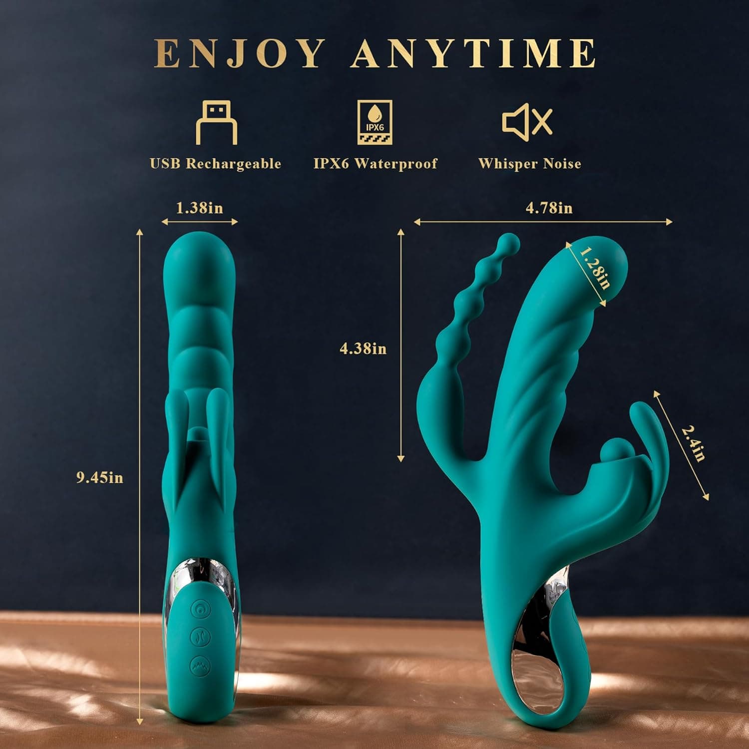 Kaninchen Feuer Sex Toys für Frauen - BEBEBEER Klitoral Vibrator G Spot Thrusting Dildo Anal Beads mit Schnell Heizen &amp; 5*10*7 Thrust Vibration - Erwachsene Sex Spielzeug Personal Massagegerät Wand