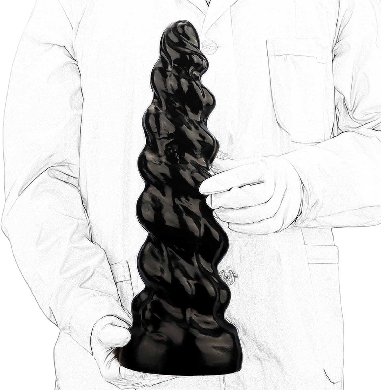 39cm Riesen Realistische Gewinde Buttplug mit Saugnapf Analdildo Anus Dilatator Vagina Stimulator Groß Anal Stecker Butt Plug Prostata Massager Analperlen Sexspielzeug für Frauen Männer Paare