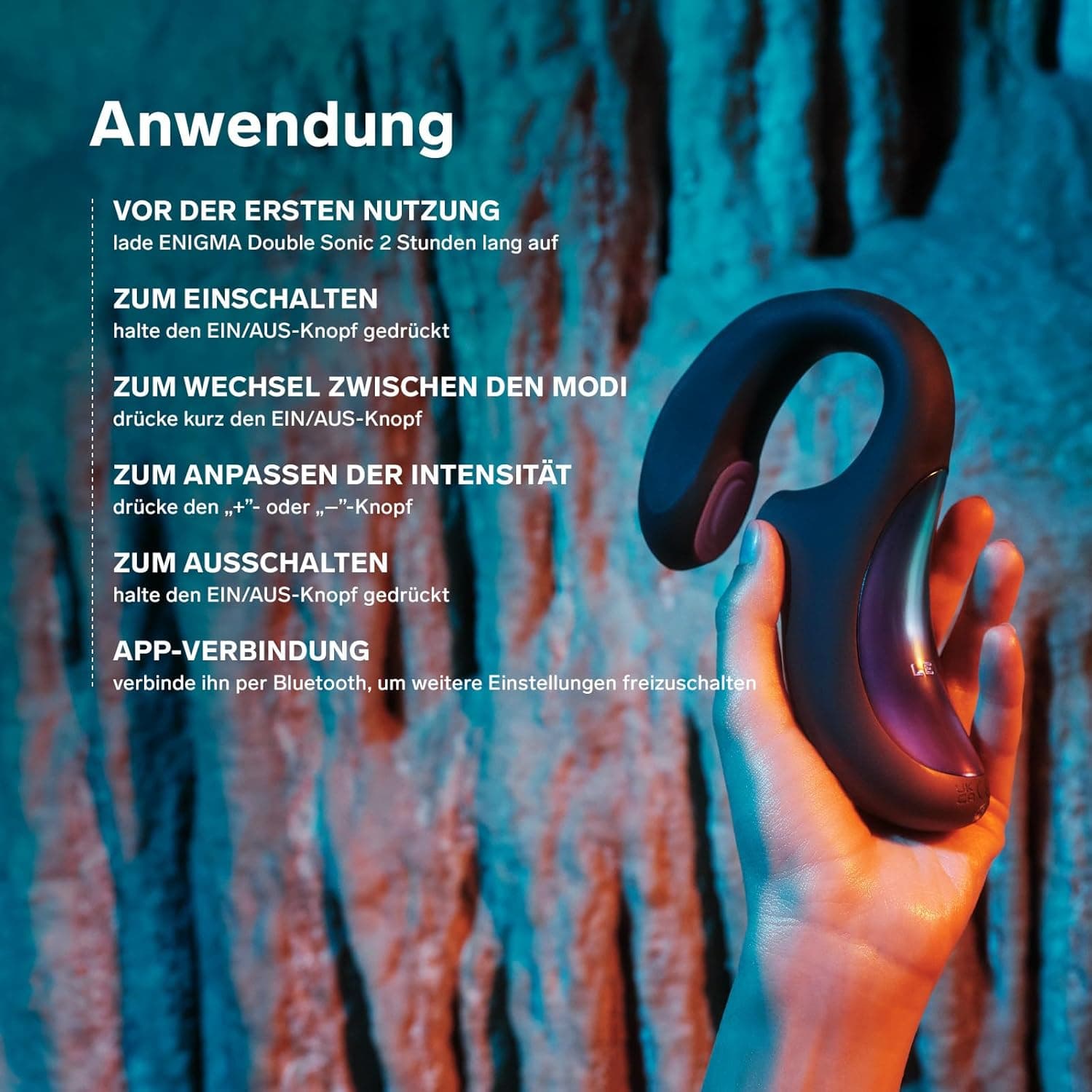 LELO ENIGMA Double Sonic Dreifach G Punkt Vibrator mit App, Klitoris Vibration für Frauen, Lusteinstellungen und 2 Extra-Modi, Sextoy Vibratoren, Sexspielzeug für Frauen Solo (Cyber Purple)