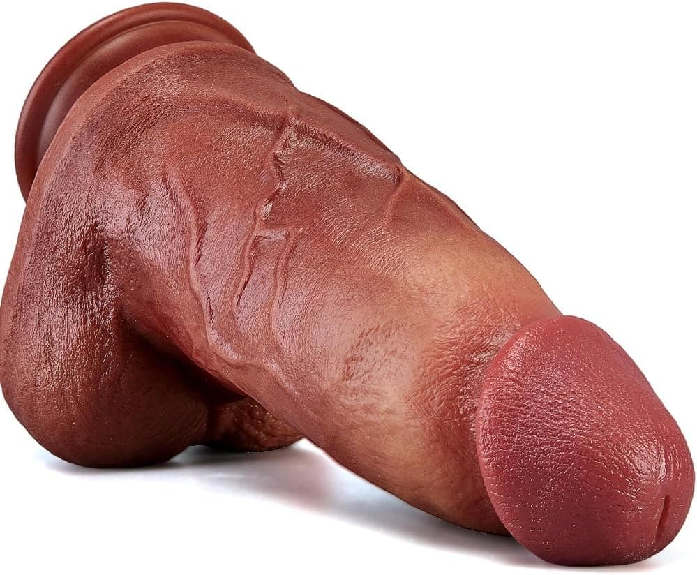 XXL Anal Dildo Dick Realistischer Klassischer Dildoschwanz für Frauen und Männer Sexspielzeug Riesig Penis Dildos mit konischer Eichel und Saugnapf 25x6.5cm sex toy (7,5 cm)