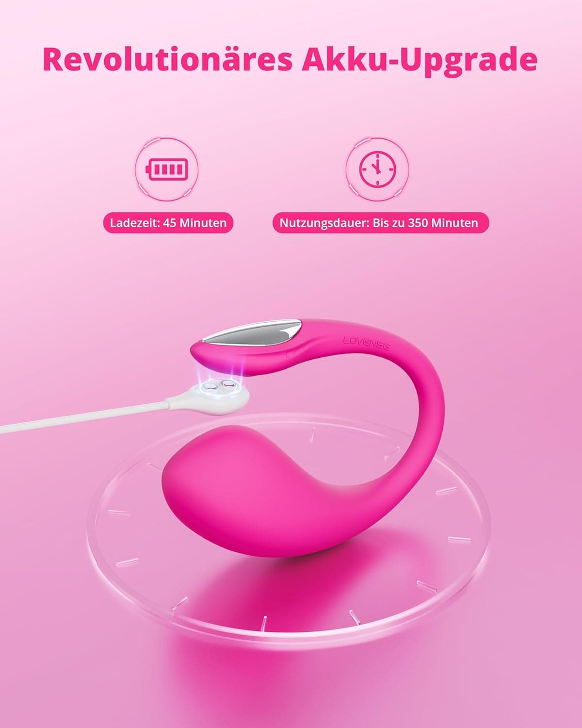 LOVENSE Lush 4.0 Vibrator für Frauen, Sexspielzeug für die Paare, Tragbarer G-Punkt-Vibratoren mit APP-Fernsteuerung &amp; LED-Licht, Wasserdicht IPX7, Leise Sex Toys für Sie, Rose