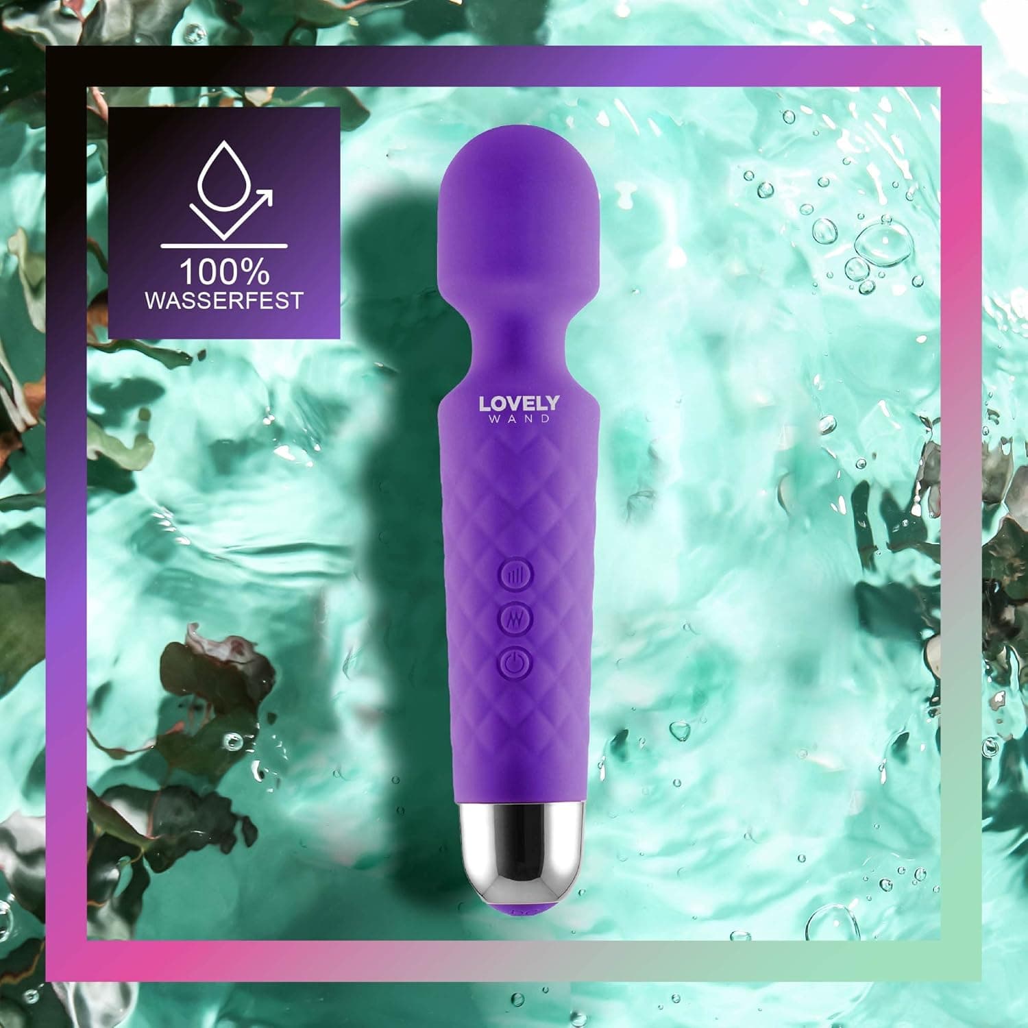 Vibrator für Frauen - Leises und Starkes Massagegerät + Akku - Sexspielzeug mit 20 Vibrationsmuster und 8 Geschwindigkeitsstufen - Kabelloser Dildo für Klitoris, G Spot - Lovely Wand (Lila)