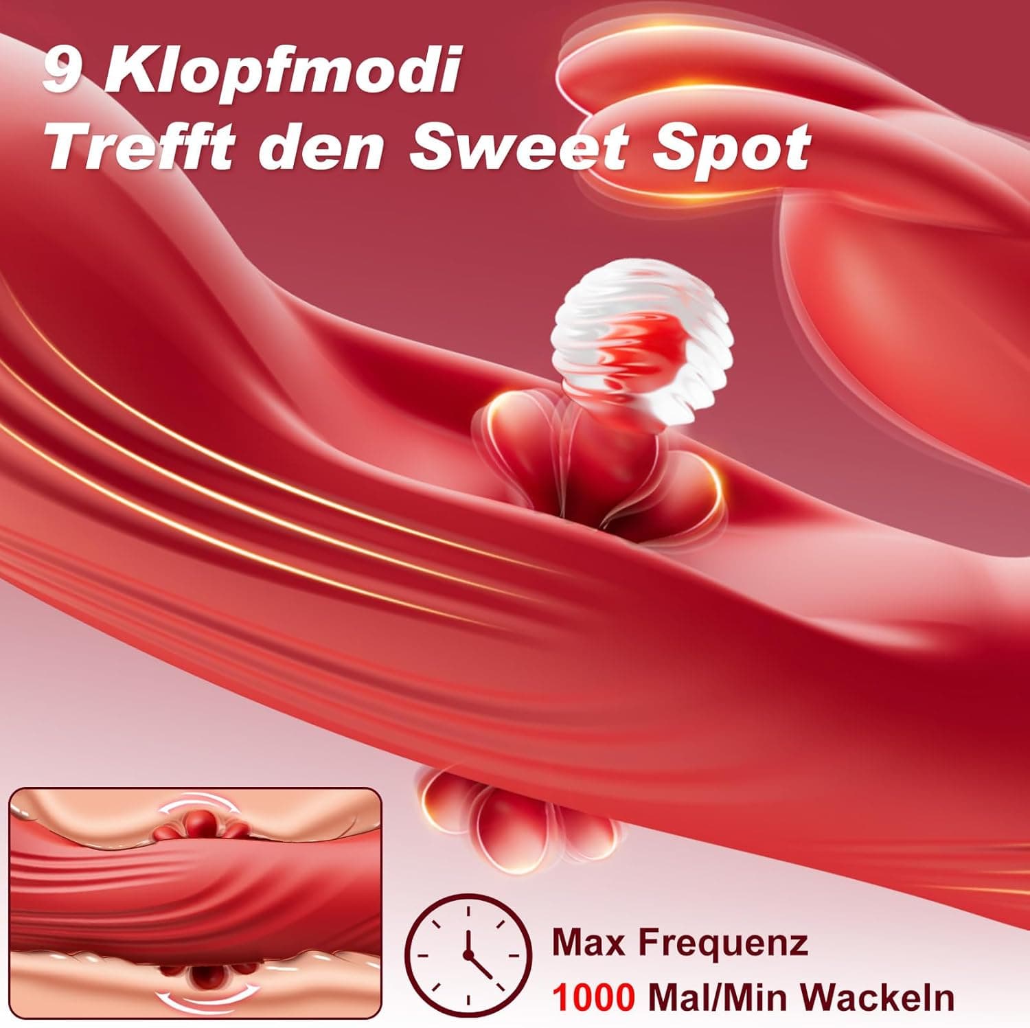 Vibration für Frauen Sex Spielzeug Dildo Vibrator - G Punkt Vibratoren mit 9 Vibrationen &amp; 9 Pulsationen, Sex Spielzeug für die Frau Klitoris Stimulator für Sie Sexspielzeug Sex Toys Dildos Vibrators
