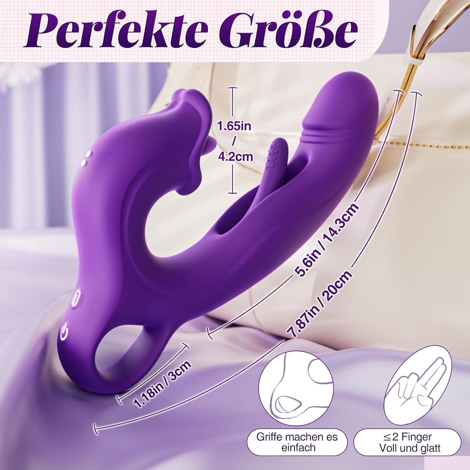 Vibration für Frauen Dildo AI-Sync Vibrator,Sex Spielzeug für die Frau mit 7 Zungenlecken 7 Schlagmodi 7 Vibrationmodi,Vibratorensets für Frauen Sex Toyset für Woman Vibratoren mit Klitorisstimulation
