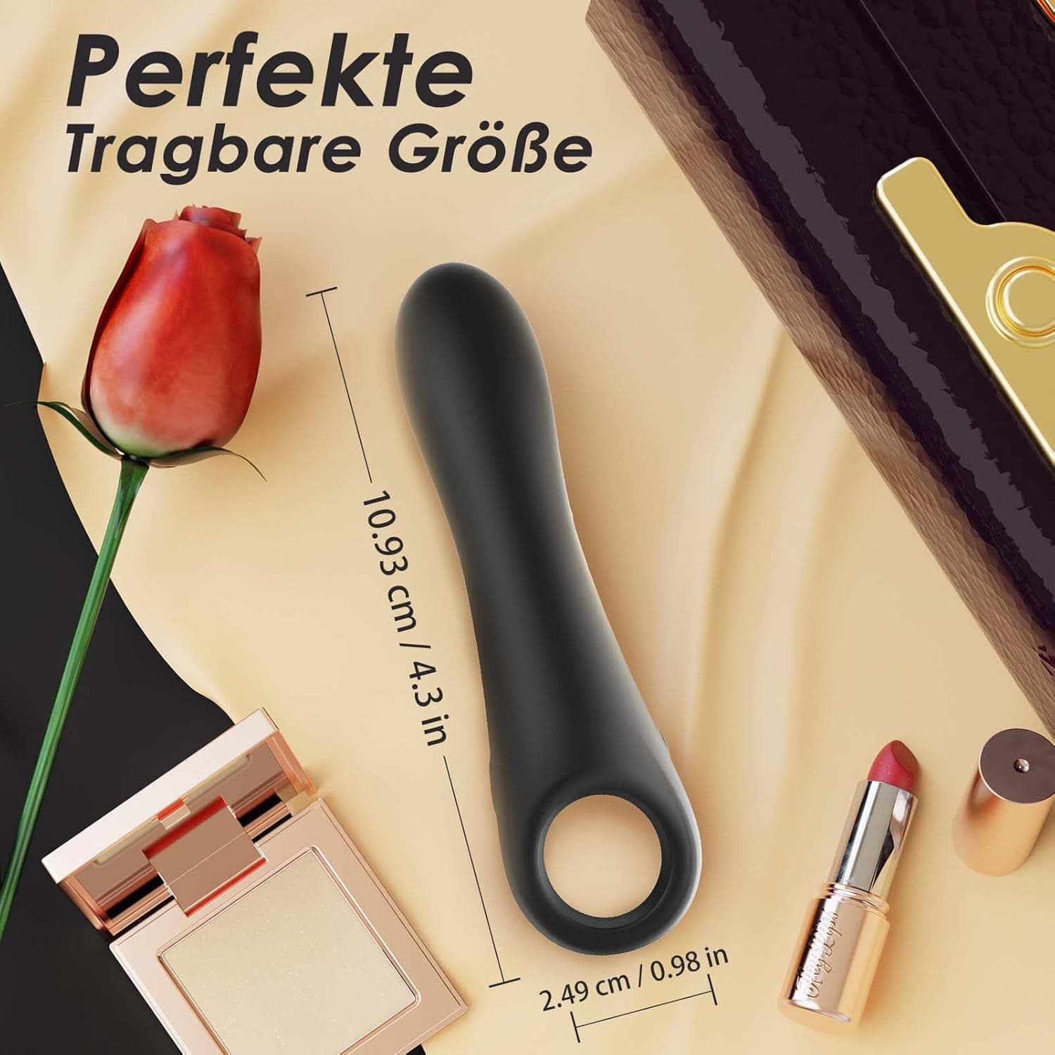 Vibration für Frauen Dildo Vibrator Klein, Sex Spielzeug für die Frau und Paare Extrem Sex, Tragbare G-Punkt Klitoris Anal Massagestab mit 10 Modus Stark und Leise Vibratoren Vibratorensets