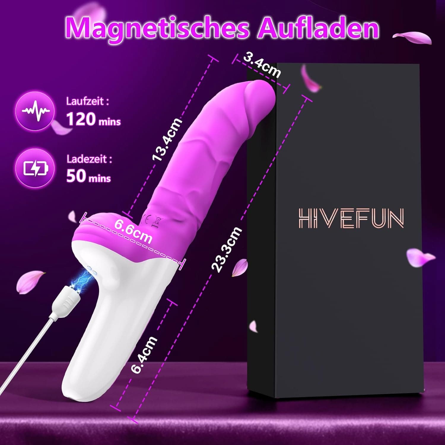 HIVEFUN Vibrator Dildo Sex Spielzeug für die Frau, Vibratorensets für Frauen Klitoris G-Punkt 7 Vibration für Frauen Schwing und Rollkugel Stoß Sex Toys, Anal Dildos Sex Toyset für Woman Sexspielzeug