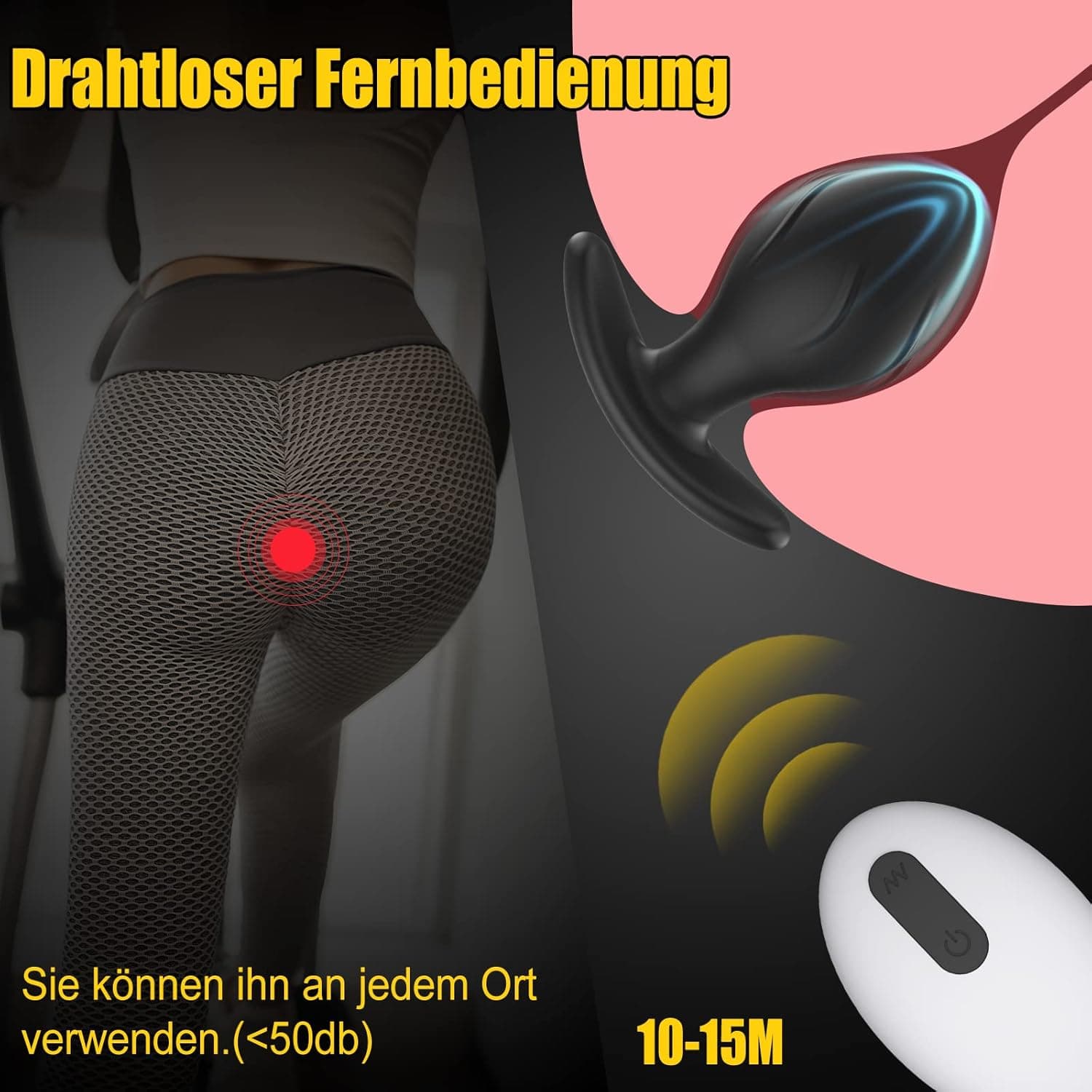 Klein Medium Groß Silikon Analplug Set, Meeteel Analvibrator mit 10 vibrationsmodi und Fernbedienung Anal Plug Paarvibrator Erotik Sexspielzeug für Männer Frauen Schwarz