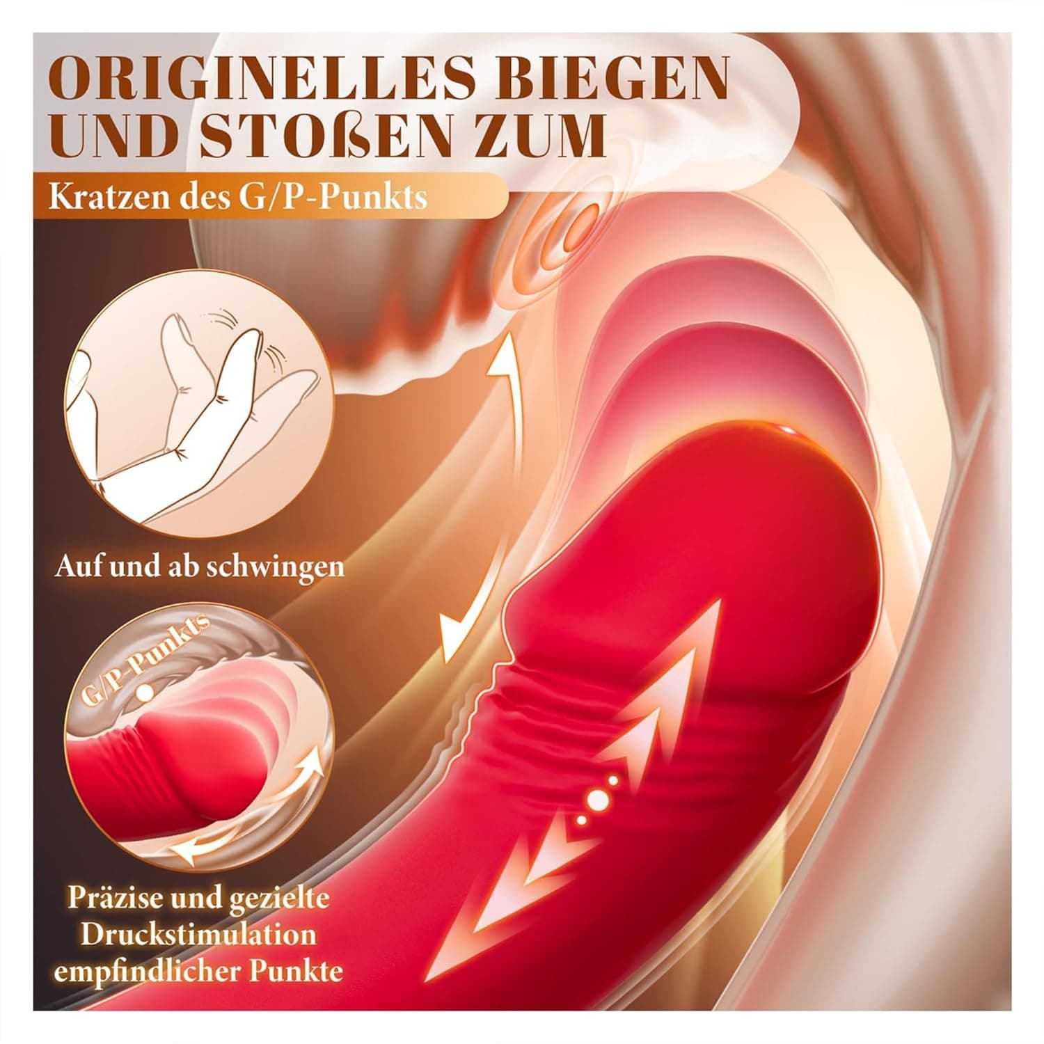 Cacuola Vibrator Dildo, Gebogene Stoßfunktion Dildos Sex Spielzeug für die Frau, Präzise Stimulation des G Punkt Vibration für Frauen, Vibratorensets für Frauen Sexspielzeug