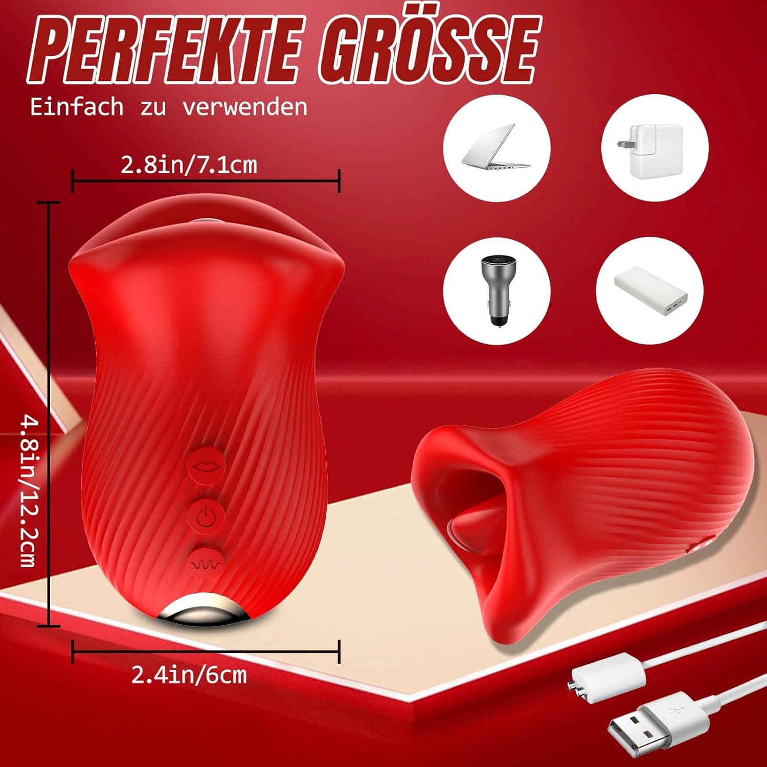 Sauger Vibrator Sex Spielzeug für die Frau, Vibration für Frauen mit 8 Saugmodi 10 Zungenlecken 360° Rotierende Sexspielzeug für Klitoris Erotik Sex Toys, Sex Spielzeug für Paare Geschenke