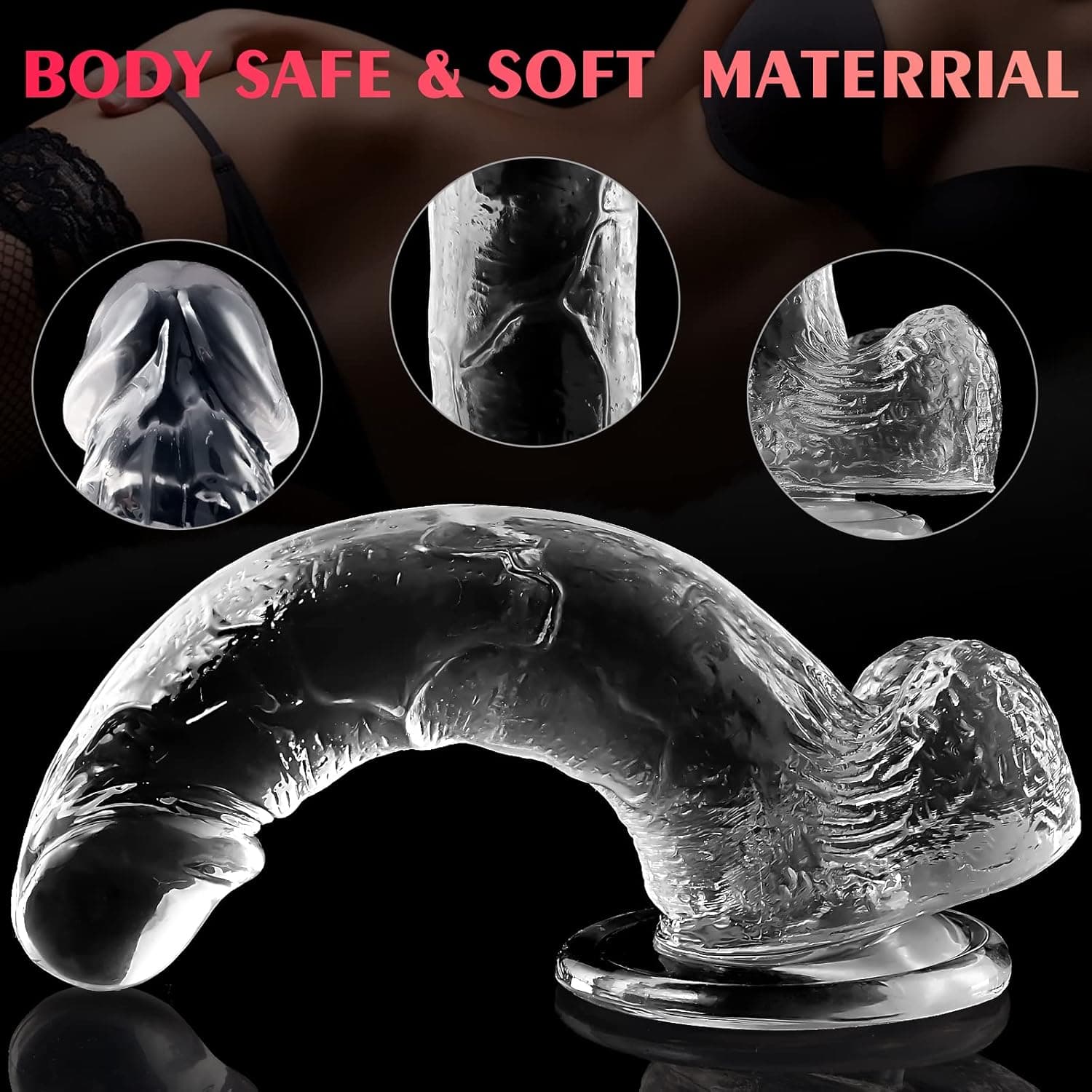 Dildo,21 x 4.2cm Realistischer Dildo mit Starker Saugnapf Groß,Dildos Sexspielzeug für Frauen, Männer Analdildo Anal Plug, Penis Dildo Sex Toy für Paar