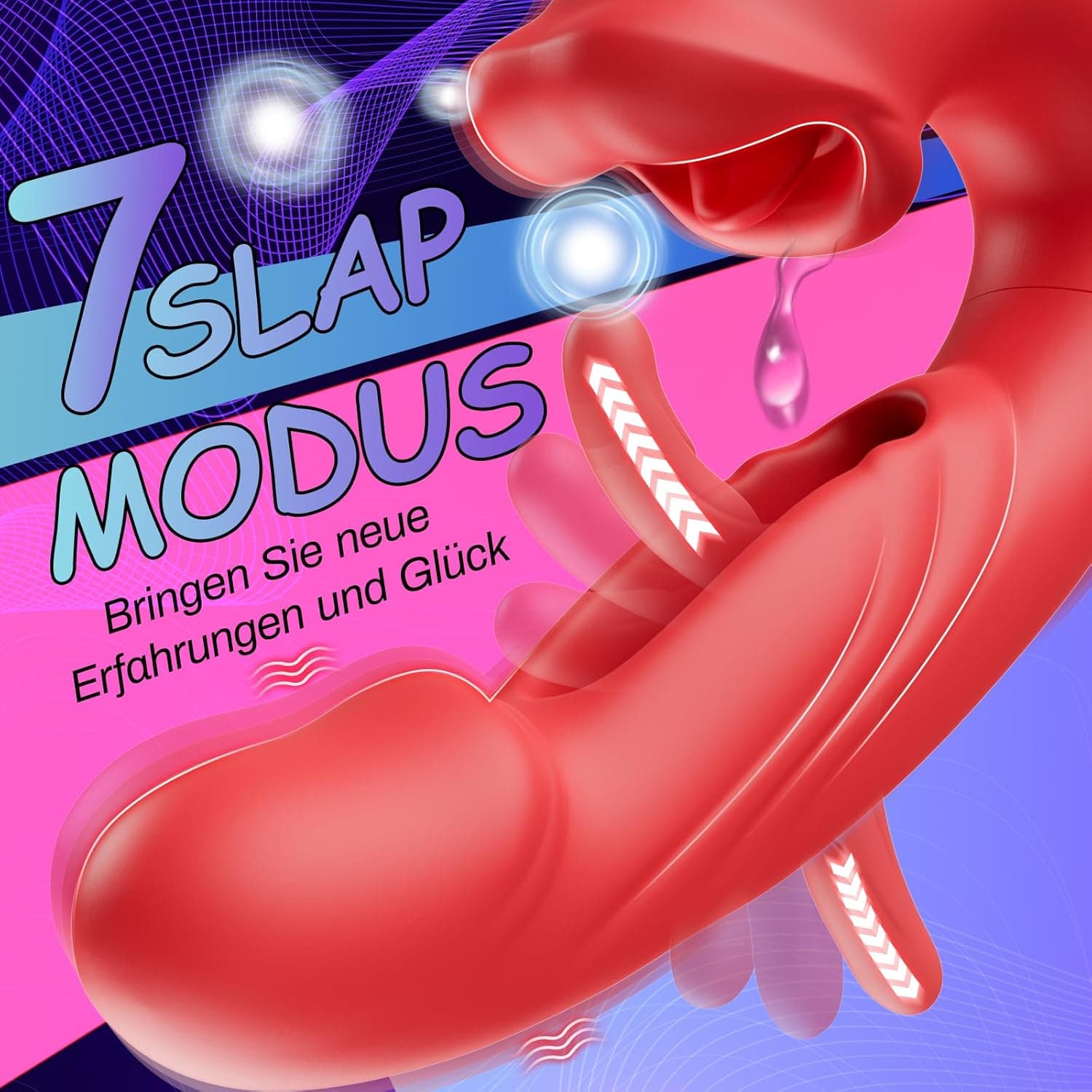 Dildo Vibrator Sex Spielzeug für die Frau G Punkt Vibratoren mit Klitorisstimulation für Frauen mit 10 Zungenlecken 10 VibrationModi 10 Schlagmodi Vibratorensets für Frauen Klitoris Stimulator für Sie