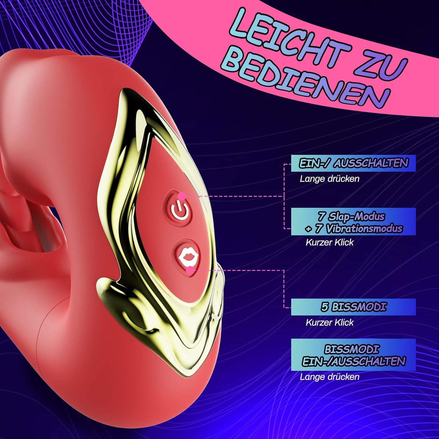 Dildo Vibrator Sex Spielzeug für die Frau G Punkt Vibratoren mit Klitorisstimulation für Frauen mit 10 Zungenlecken 10 VibrationModi 10 Schlagmodi Vibratorensets für Frauen Klitoris Stimulator für Sie
