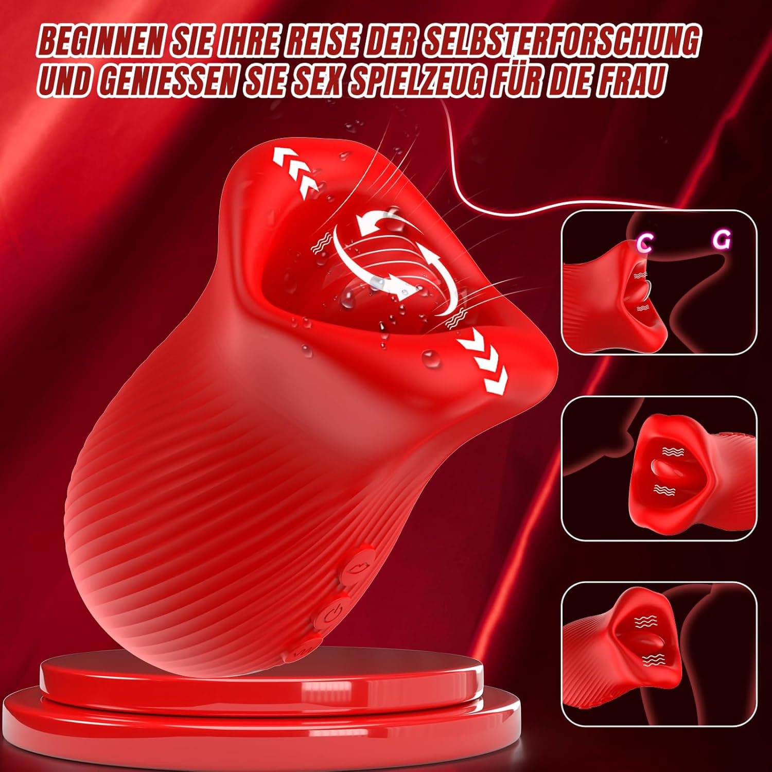 Sauger Vibrator Sex Spielzeug für die Frau, Vibration für Frauen mit 8 Saugmodi 10 Zungenlecken 360° Rotierende Sexspielzeug für Klitoris Erotik Sex Toys, Sex Spielzeug für Paare Geschenke