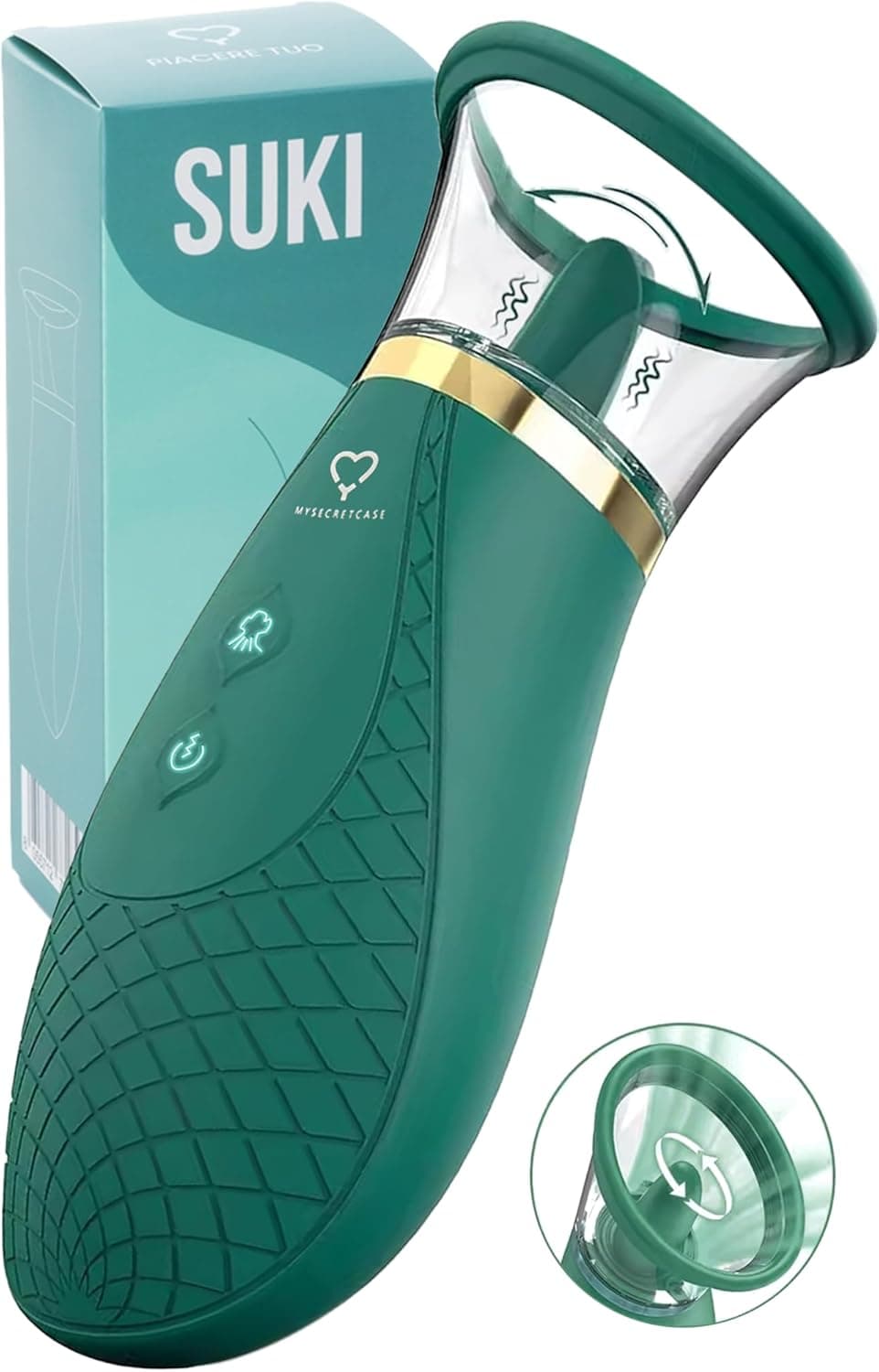 MySecretCase Klitoris Stimulator für Sie Dildo Klein Druckwellenvibrator für Frauen, Zungenvibrator mit 10 Vibrationsmodi, Vibratorensets Für Frauen Klitoris Wasserdichtes Sexspielzeug USB