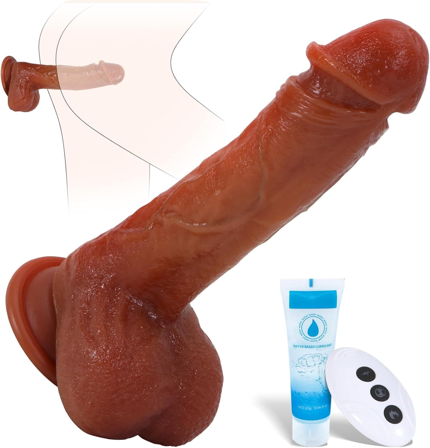 Dildo Vibration für frauen, Diloschwanz für Frauen Anal Vibrator Sex Spielzeug für die Frau &amp; Männer &amp; Paare, Dildos Vibratorensets für Frauen Sexspielzeug (Flesh)