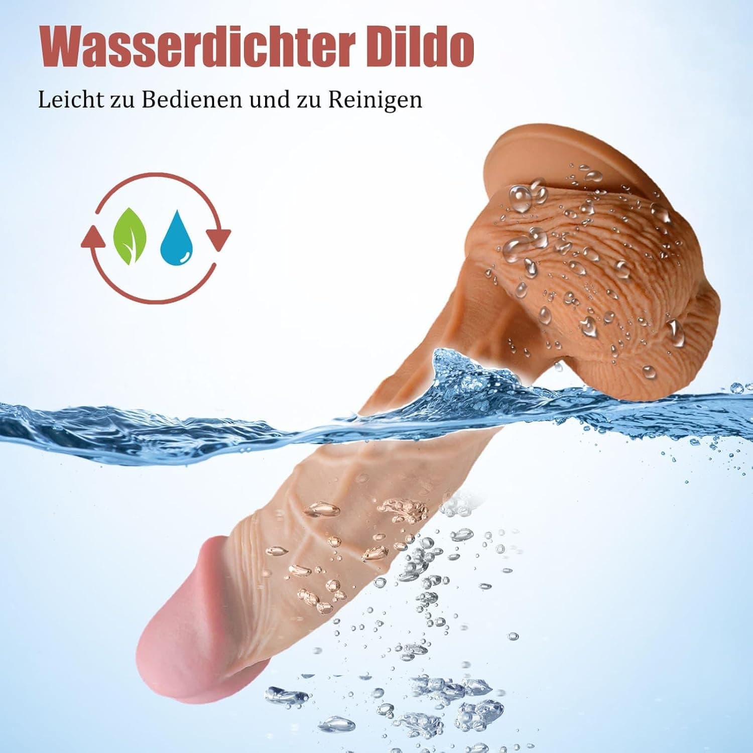 17,8CM Realistischer Silikon Dildo Weich Sex Spielzeug mit Saugnapf für die Frau, Diloschwanz Dildos Sexspielzeug für Frauen &amp; Männer, Anal Dildo für G-Punkt &amp; Analstimulation mit Hoden für Anfänger