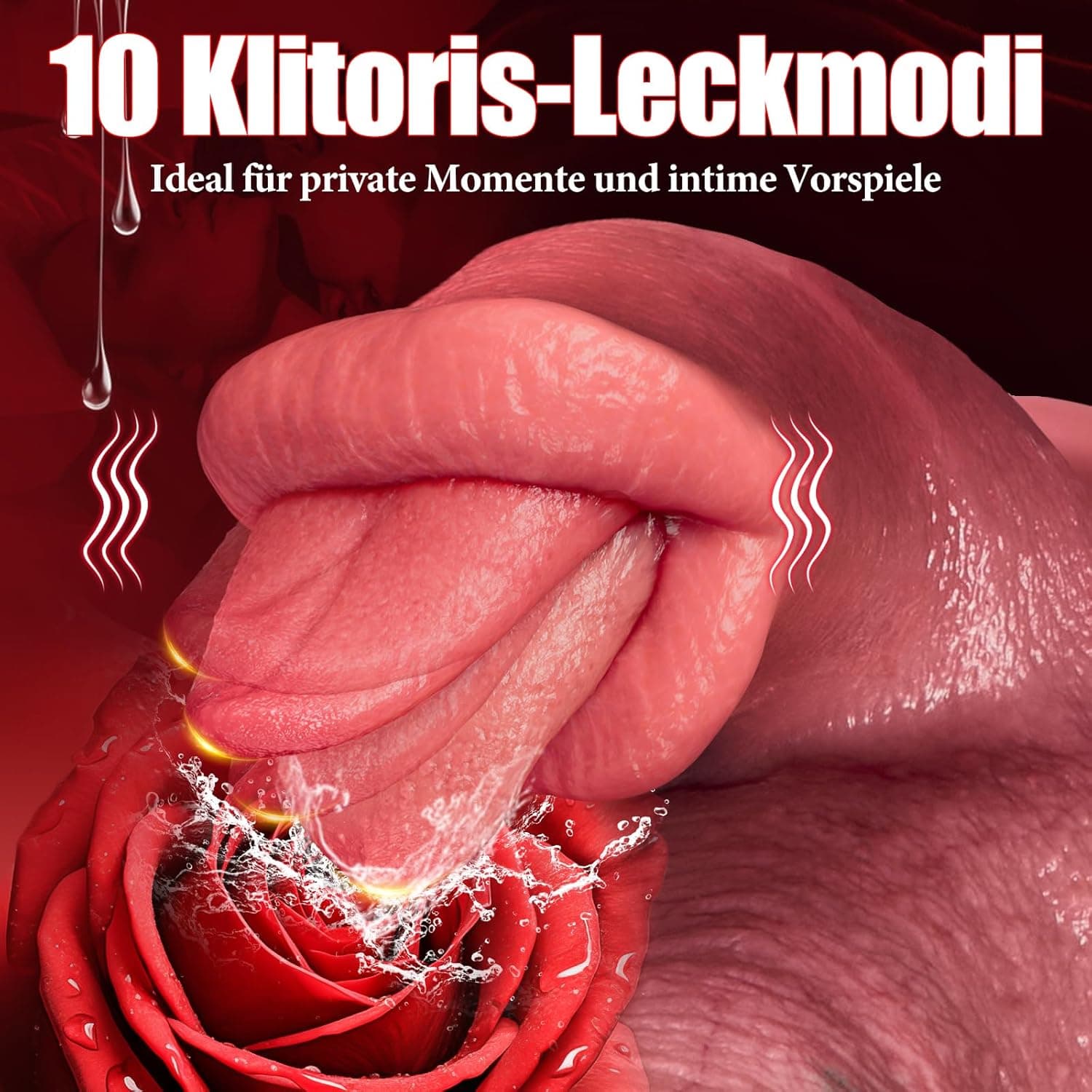 Dildo Vibrator Sex Spielzeug für Die Frau, 22cm Big Thick Realistische Dildo Vibration für Frauen mit 7 Schüben &amp;10 Vibrations &amp;Heiz &amp;10 Leck Modi, Saugnapf Dildos für Paare G-Punkt Anale Penis