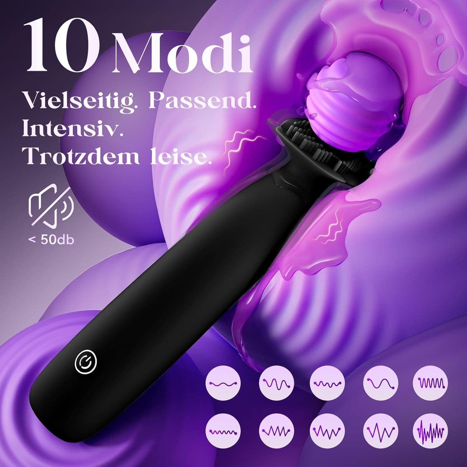 Vibratorensets für Frauen Mini Dildo Vibrator Kleiner Klitoris Stimulator mit Silikonbürste 10 Modi Vibration für Frauen Leise Diloschwanz Sex Spielzeug für die Frau Vibrations Massage Stab Sex Toys