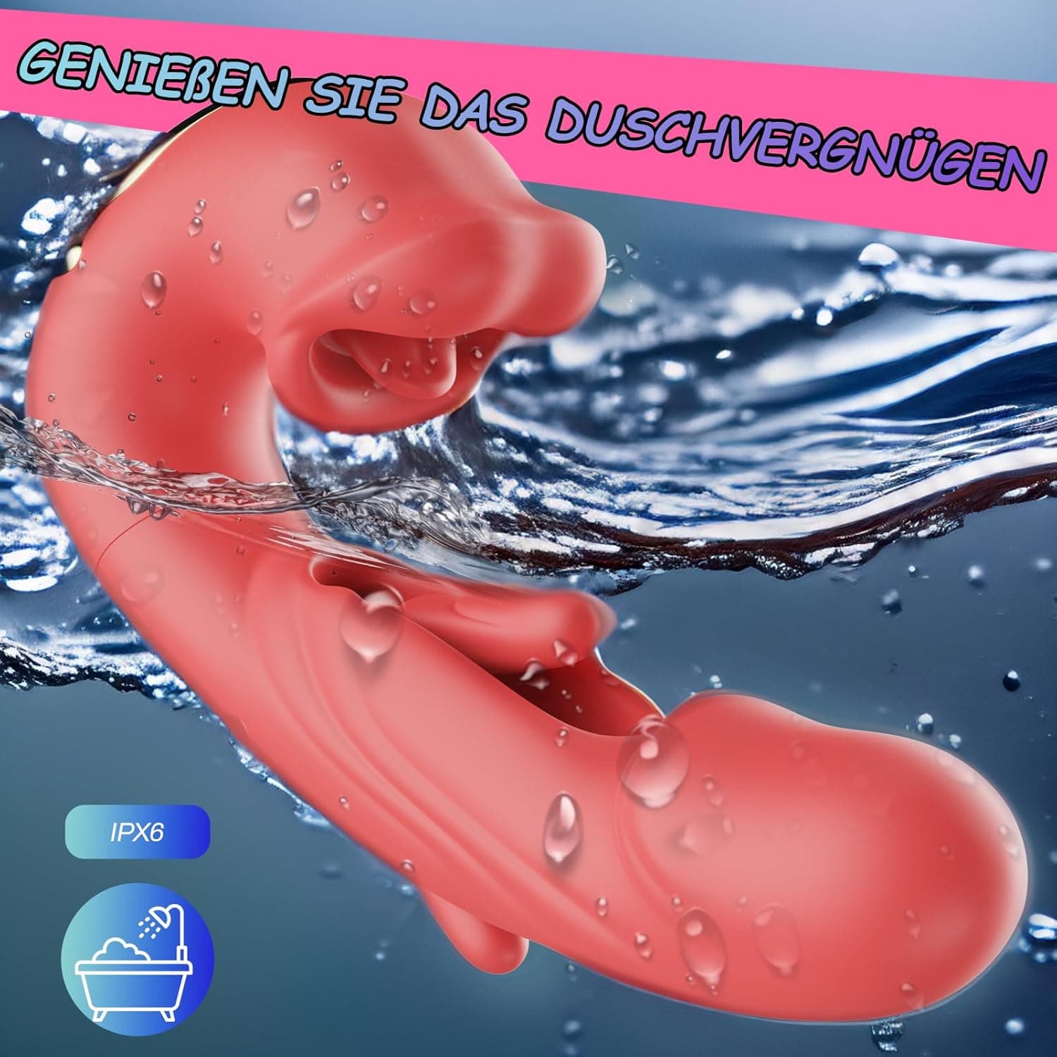 Dildo Vibrator Sex Spielzeug für die Frau G Punkt Vibratoren mit Klitorisstimulation für Frauen mit 10 Zungenlecken 10 VibrationModi 10 Schlagmodi Vibratorensets für Frauen Klitoris Stimulator für Sie