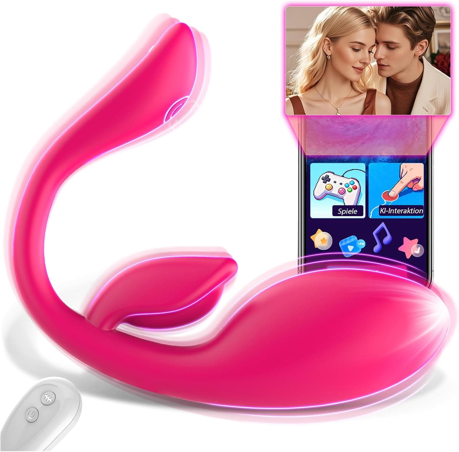Cacuola KI-Sync Vibrator Sex Spielzeug für die Frau Paare, Weiches Vollsilikon Vibration für Frauen Erotisches Sexspielzeug, Vibratorensets für Frauen Klitoris, Liebeskugeln Dildo Sex Toys mit APP
