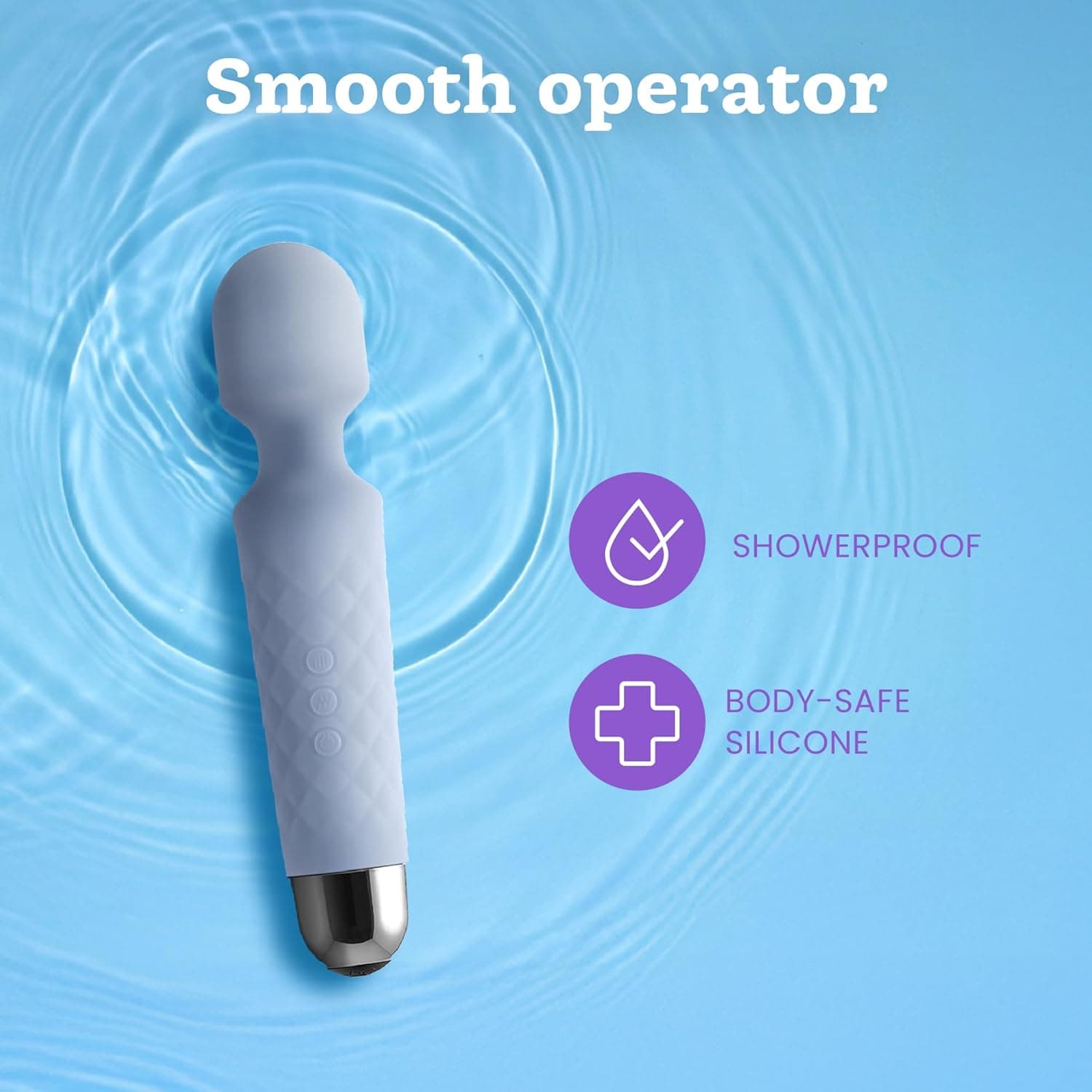 Vibrator für Frauen - Leises &amp; Leistungsstark mit 20 Vibrationsmodi &amp; 8 Geschwindigkeitsstufen, Duschfeste Vibration für Frauen, Sex Toys von Oliver James (Pastellblau)