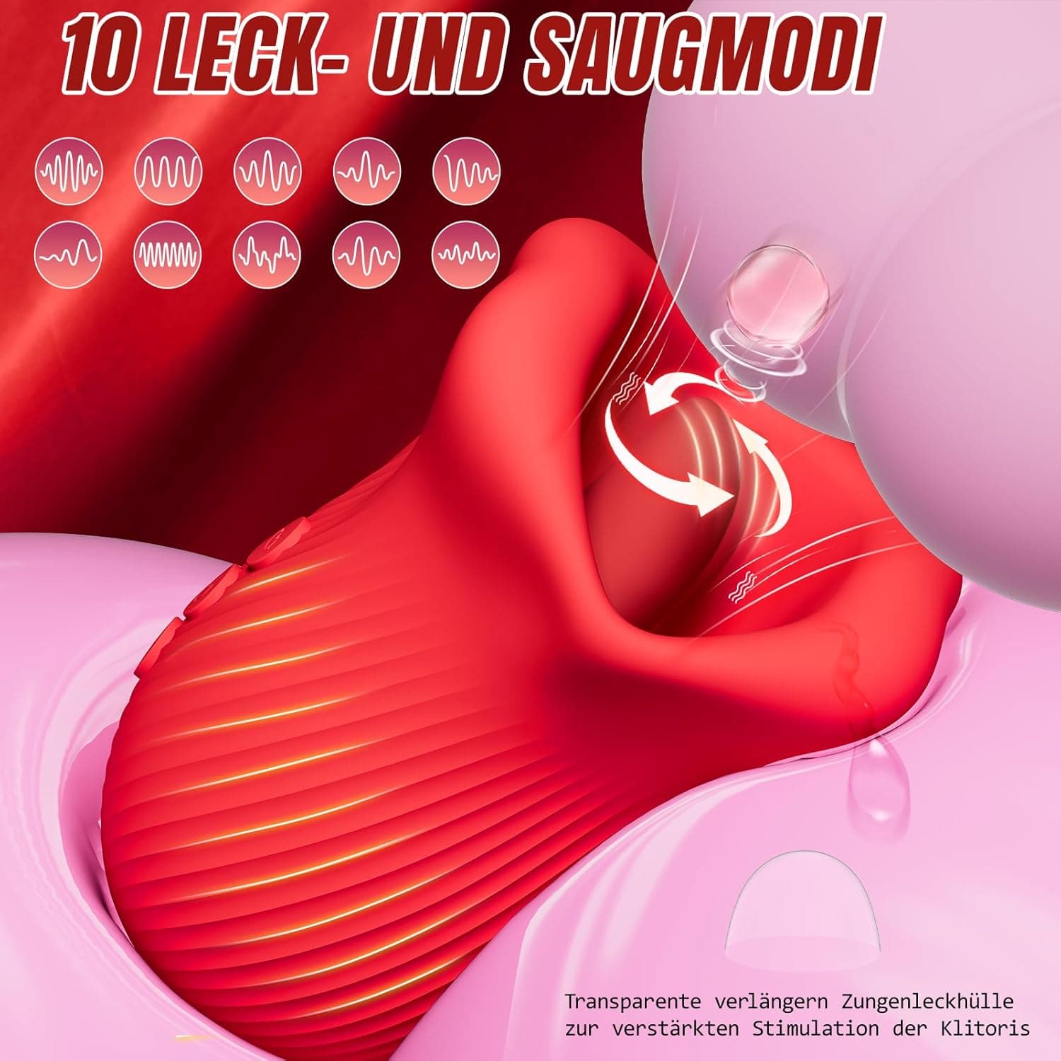 Sauger Vibrator Sex Spielzeug für die Frau, Vibration für Frauen mit 8 Saugmodi 10 Zungenlecken 360° Rotierende Sexspielzeug für Klitoris Erotik Sex Toys, Sex Spielzeug für Paare Geschenke