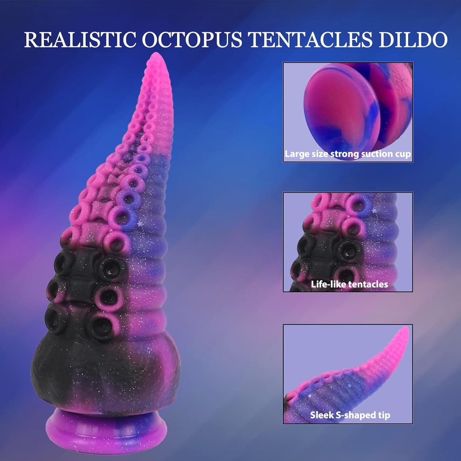 8.3'' Tentakel realistische Monster Dildo, Big Thick Anal Dildo mit starken Saugnapf für Erwachsene, Silikon Octopus riesigen Hintern Plug Trainer Prostata-Massagegerät Sex-Spielzeug für Frauen