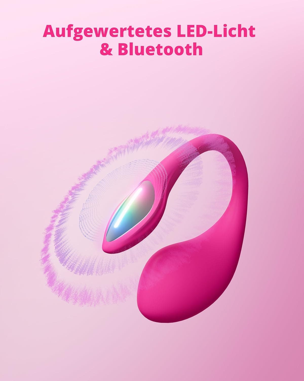 LOVENSE Lush 4.0 Vibrator für Frauen, Sexspielzeug für die Paare, Tragbarer G-Punkt-Vibratoren mit APP-Fernsteuerung &amp; LED-Licht, Wasserdicht IPX7, Leise Sex Toys für Sie, Rose
