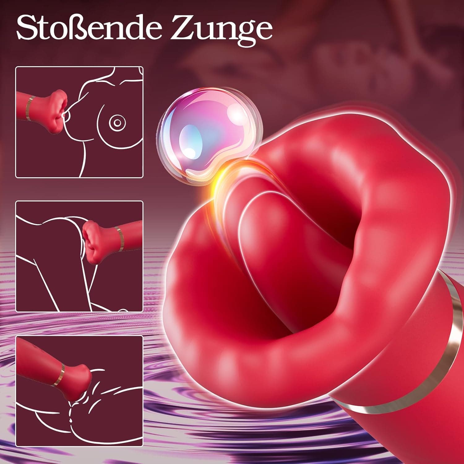 Vibration für Frauen Sexspielzeug Solo - Sex Spielzeug für die Frau mit 10 Vibrations- &amp; 10 Leckmodi, G Punkt Vibrator mit Klitorisstimulation für Frauen, Nippel Klitoris Vaginales Anal Sexstimulator