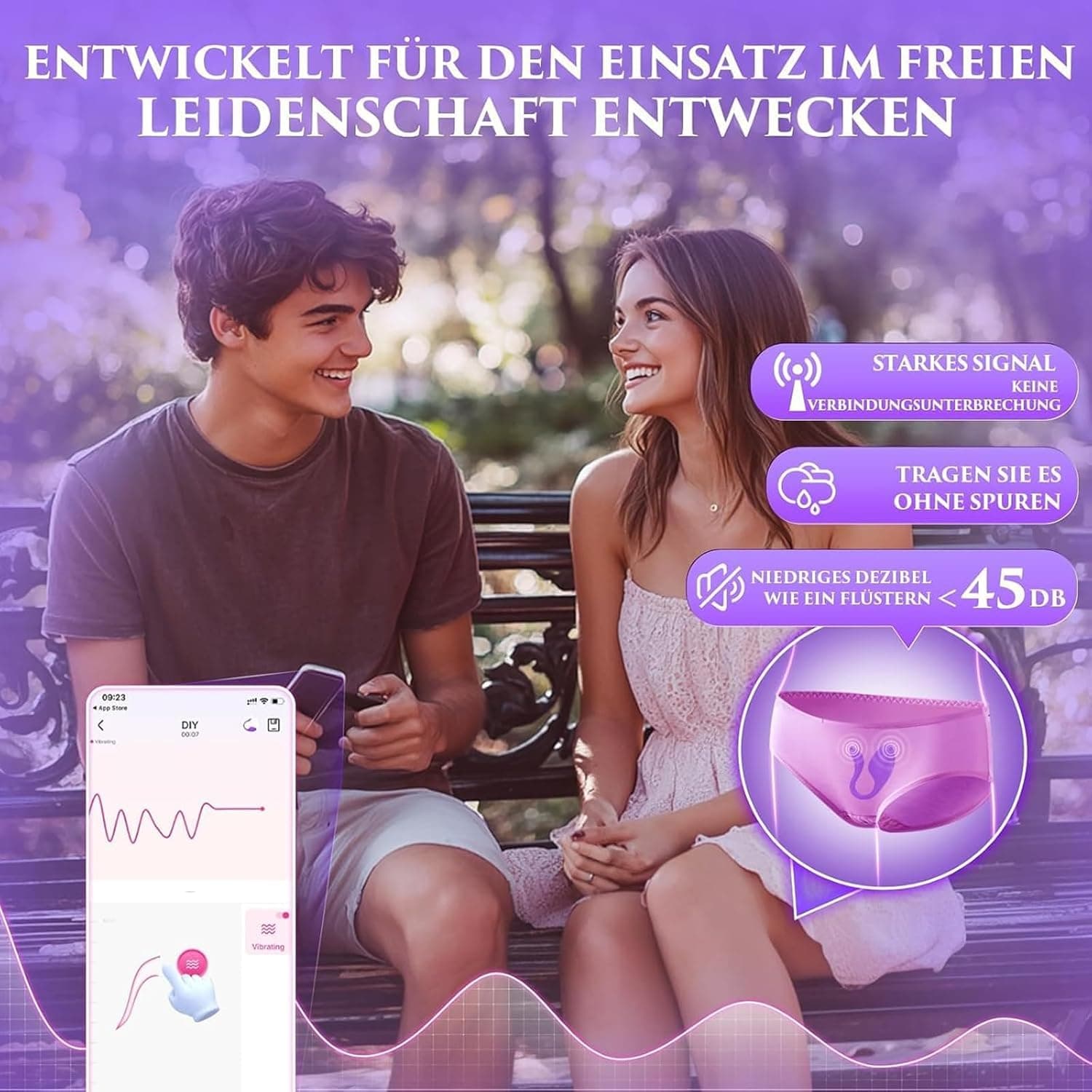 Cacuola KI-Sync Vibrator Liebeskugeln für die Frau, Anal Dildos Vibratorensets für Frauen Klitoris, 9 Modi Analplug Klitoris Stimulator für Sie, G Punkt Vibration für Frauen, Anal Plug Sexmaschine
