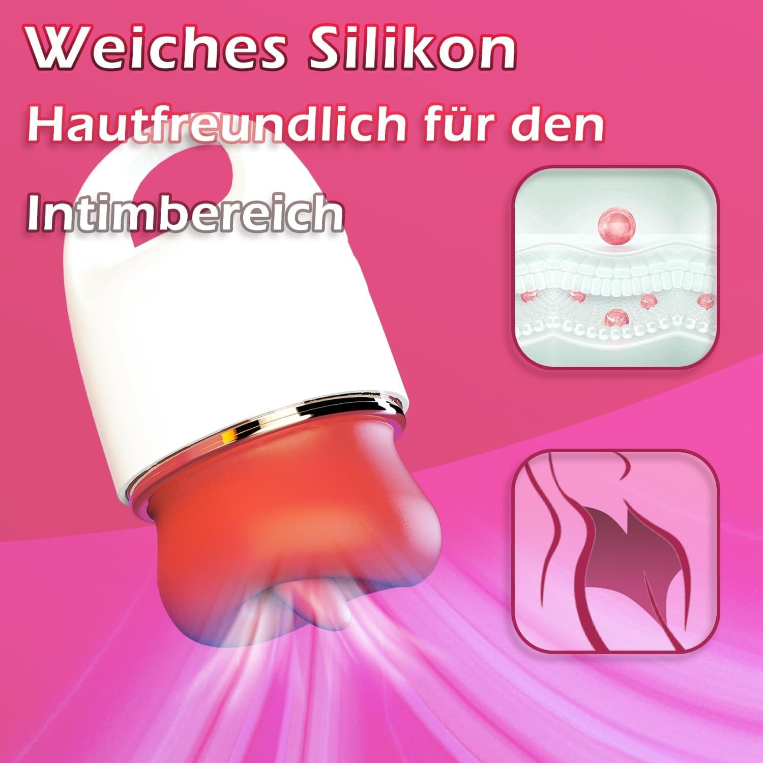 Sauger Vibrator Sex Spielzeug, Vibration für Frauen mit 3 Saugmodi 10 Zungenlecken 360°Rotierende Sexspielzeug für Klitoris Stimulator Erotik Sex Toys Sex Spielzeug für die Paare (Rot)