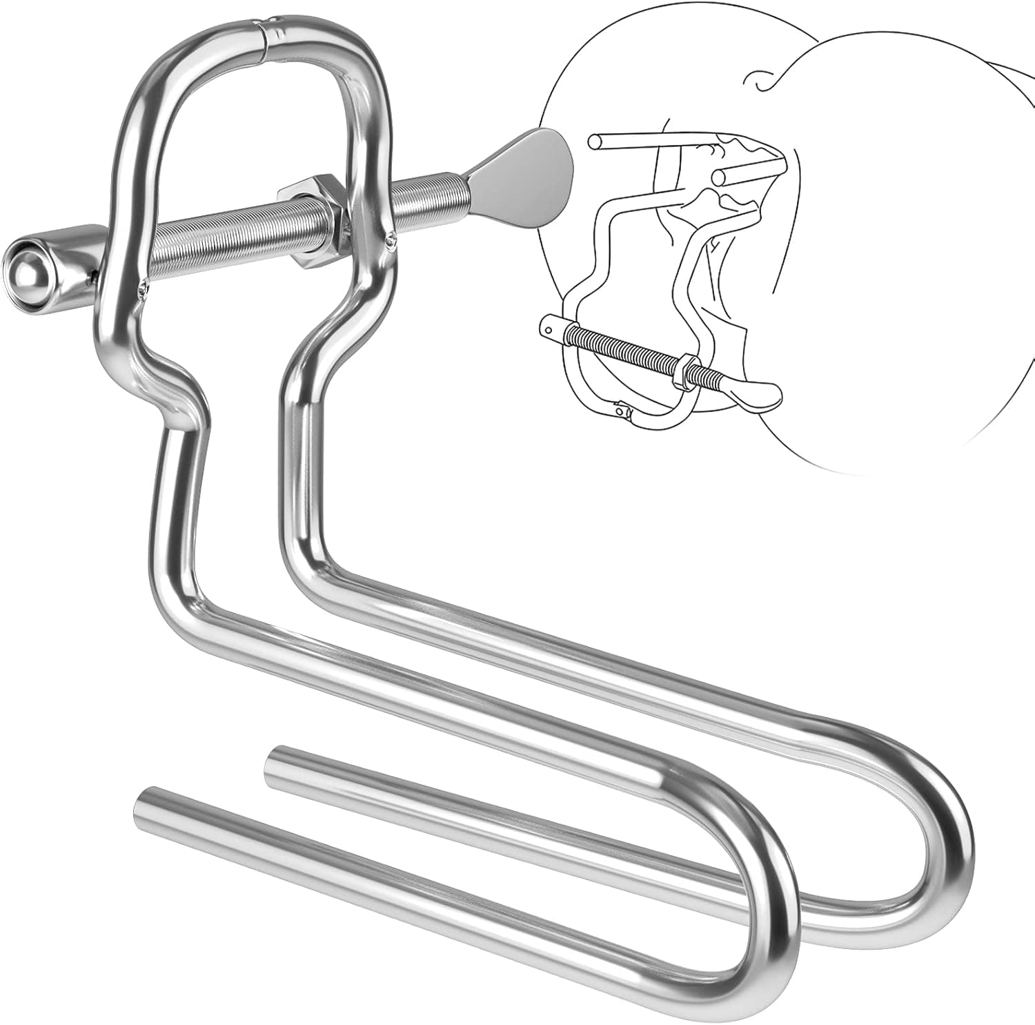 Metall Analexpander Vaginal Anal Expander Dilatator Analdilatation Anal Treuer Riesige Speculum Fetisch Masturbation Analplug, Butt Plug Set Fisting BDSM SM Sexspielzeug für Männer Frauen Paare