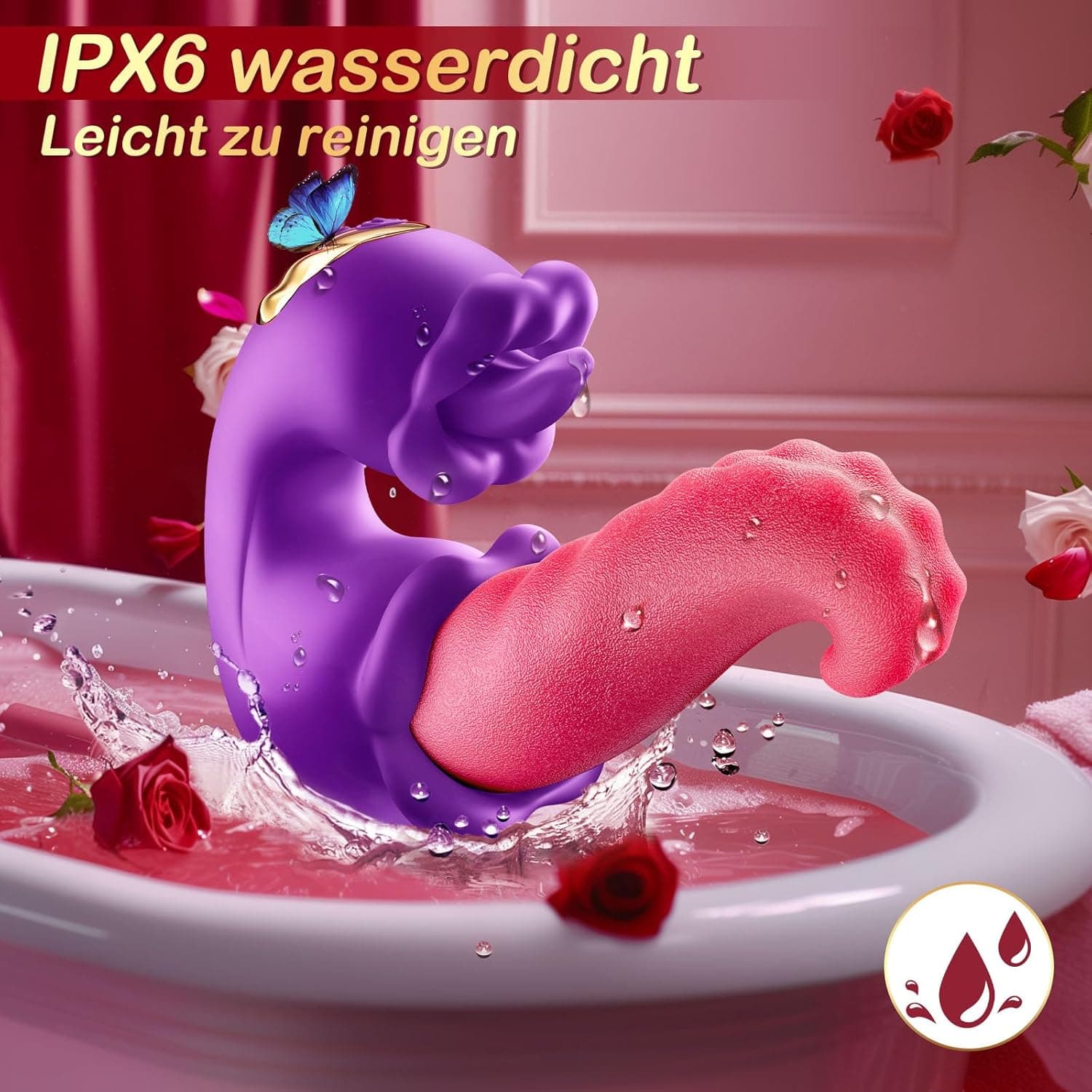 Vibration für Frauen Anal Vibrator Dildo, Leise Bohrmaschine Realistische Dildos Sex Maschine mit 10 Swing Modus Silikon Penis Vibrator Anal Toys Leise Bohrmaschiene