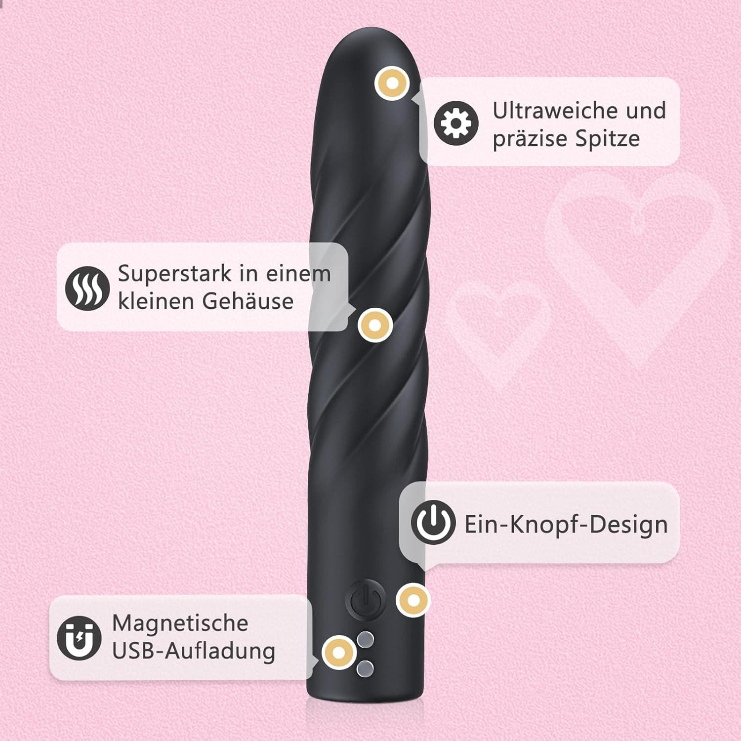 Vibration für Frauen Mini Vibrator Vibratorensets - Sex Spielzeug für die Frau Vibratoren Vibratorensets für Frauen Klitoris ORSLUM, Sexspielzeug Sextoysets für Damen Vibrator Klein Leise(Schwarz)