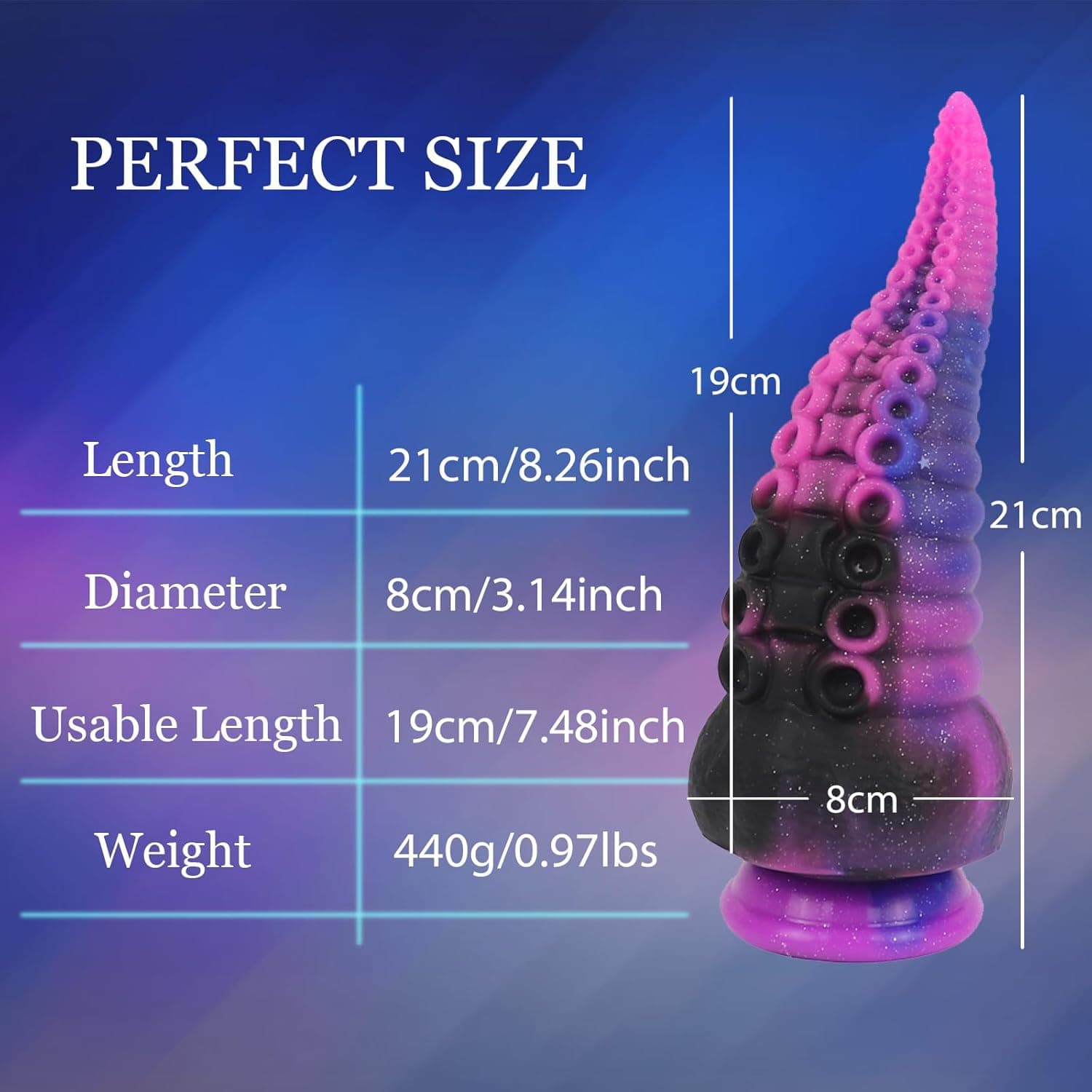 8.3'' Tentakel realistische Monster Dildo, Big Thick Anal Dildo mit starken Saugnapf für Erwachsene, Silikon Octopus riesigen Hintern Plug Trainer Prostata-Massagegerät Sex-Spielzeug für Frauen