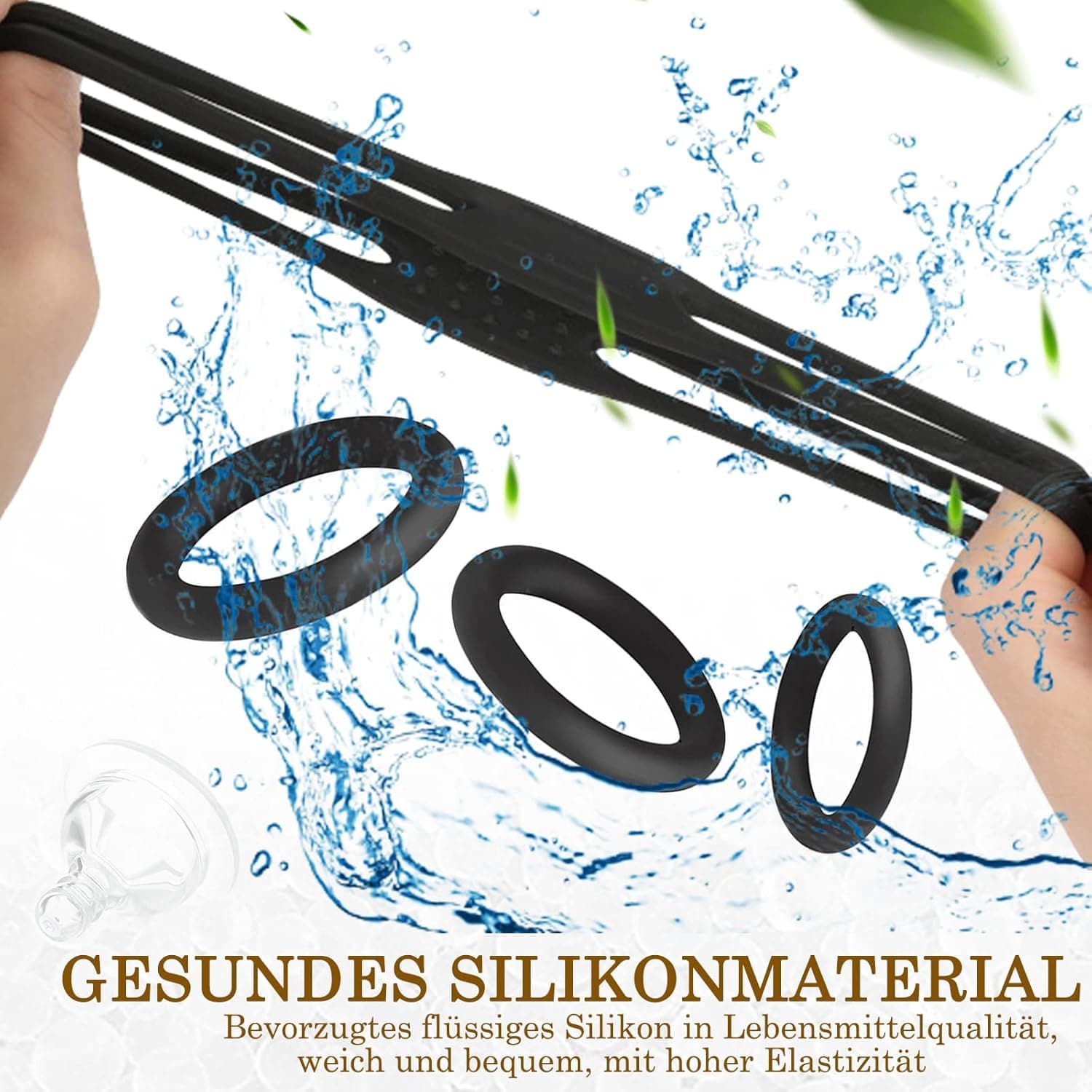 BDSMJOY 6 Cockringe extrem Silikon mit 3 Penisringe,Pennisring dehnbar Silikon,multifunktional Hodenring Eichelring Cockring Penis Ring Cock Ring Pennisring Sex Spielzeug für die Männer extrem