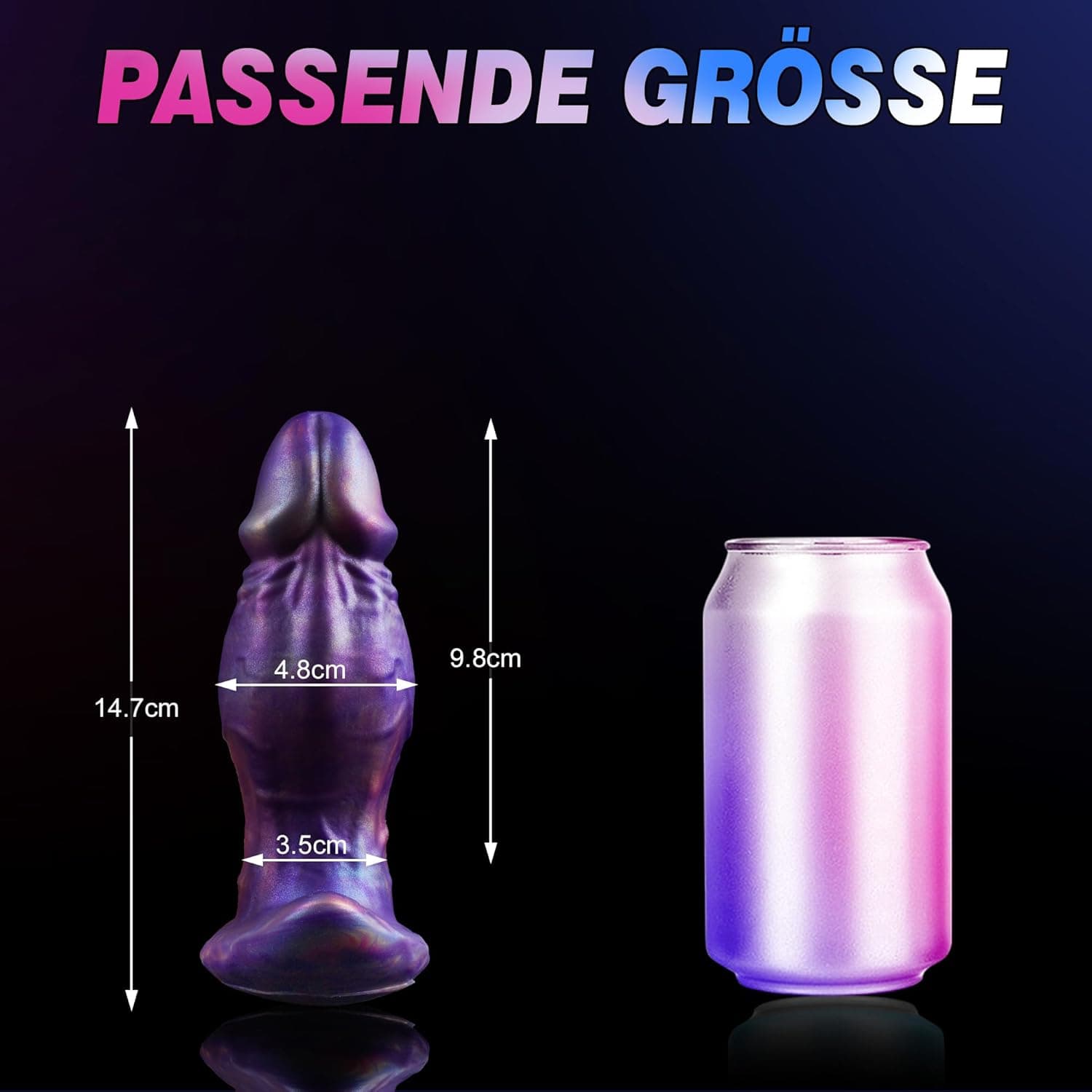 Anal Plug Dildo groß Silikon Dildos, Großer Analplug Dicker Dildo mit Ankerform Basisdesign, Realistischer Didloschwanz für Frauen Buttplug Soft Anal Trainer, Sexspielzeug für Frauen Männer