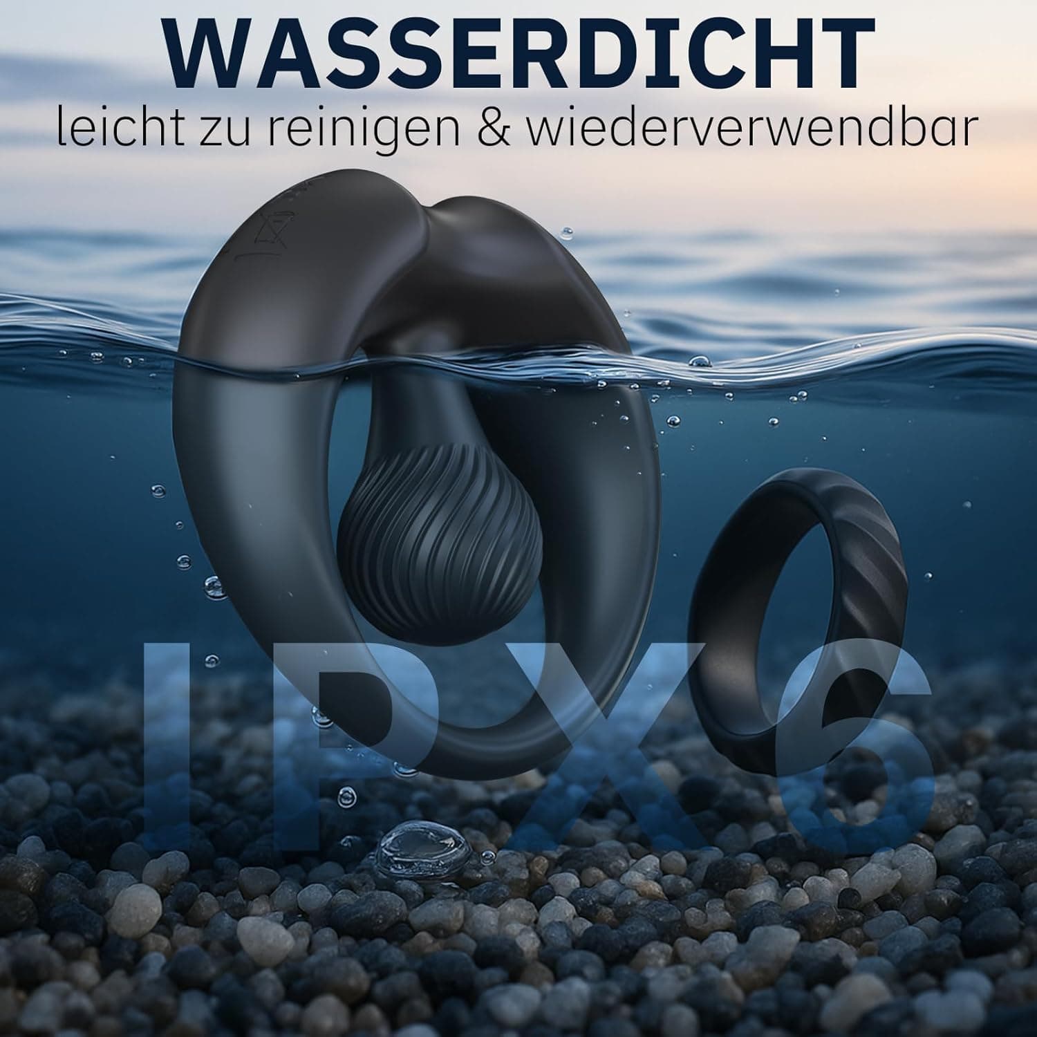 Vibrations-Cockring mit Klitorisstimulator – 9 Modi Silikon Penisring für Paare, Lustverstärker &amp; Potenzhilfe, Sexspielzeug für Männer und Frauen