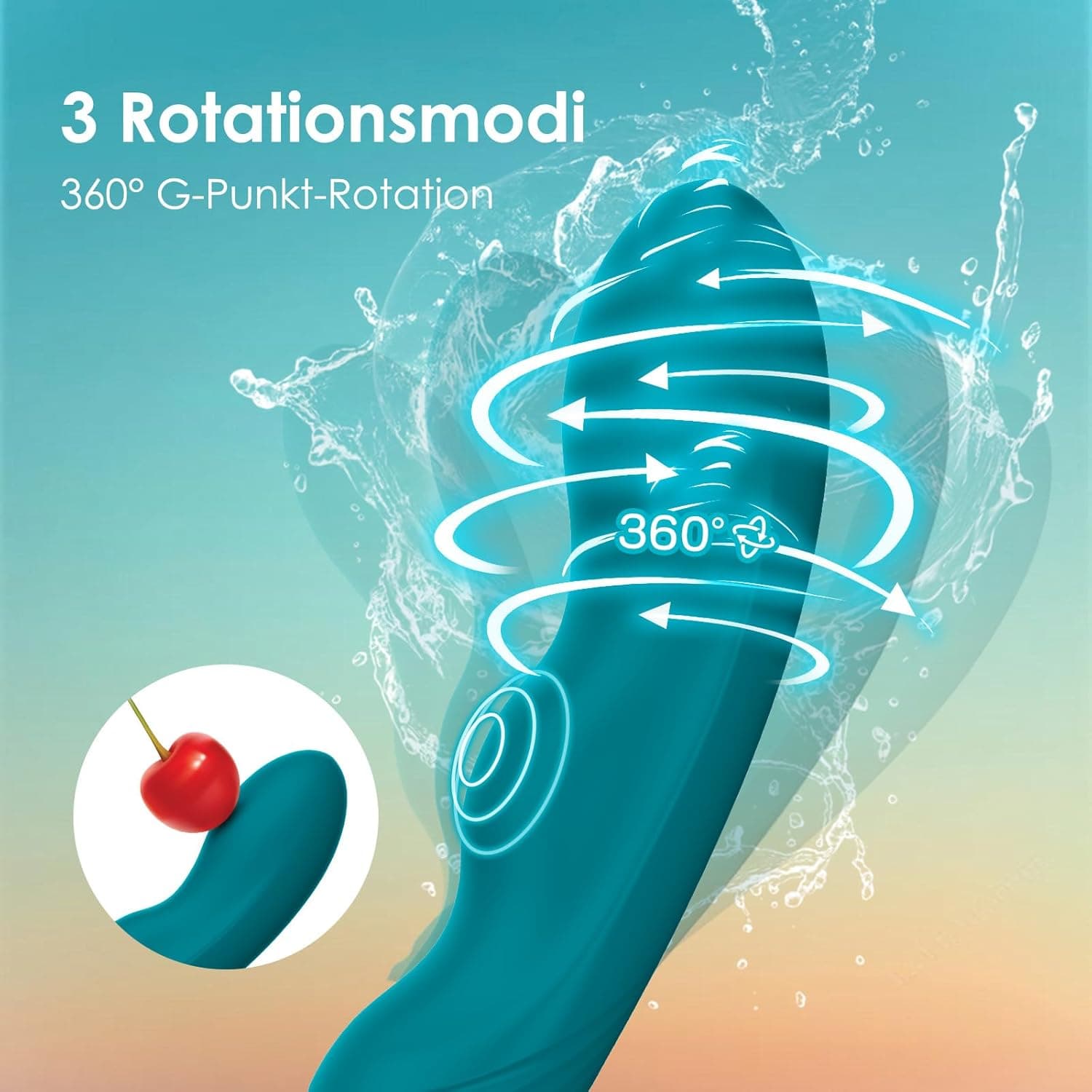 Vibrator für Sie G-Punkt, Vibration für Frauen mit 3 Rotationsmodi und 10 Vibrationsmodi,Leiser Dildo Vibratoren,Sex Spielzeug für die Frau,Sex Toys Vibratorensets für Frauen,Wellendesign Sexspielzeug