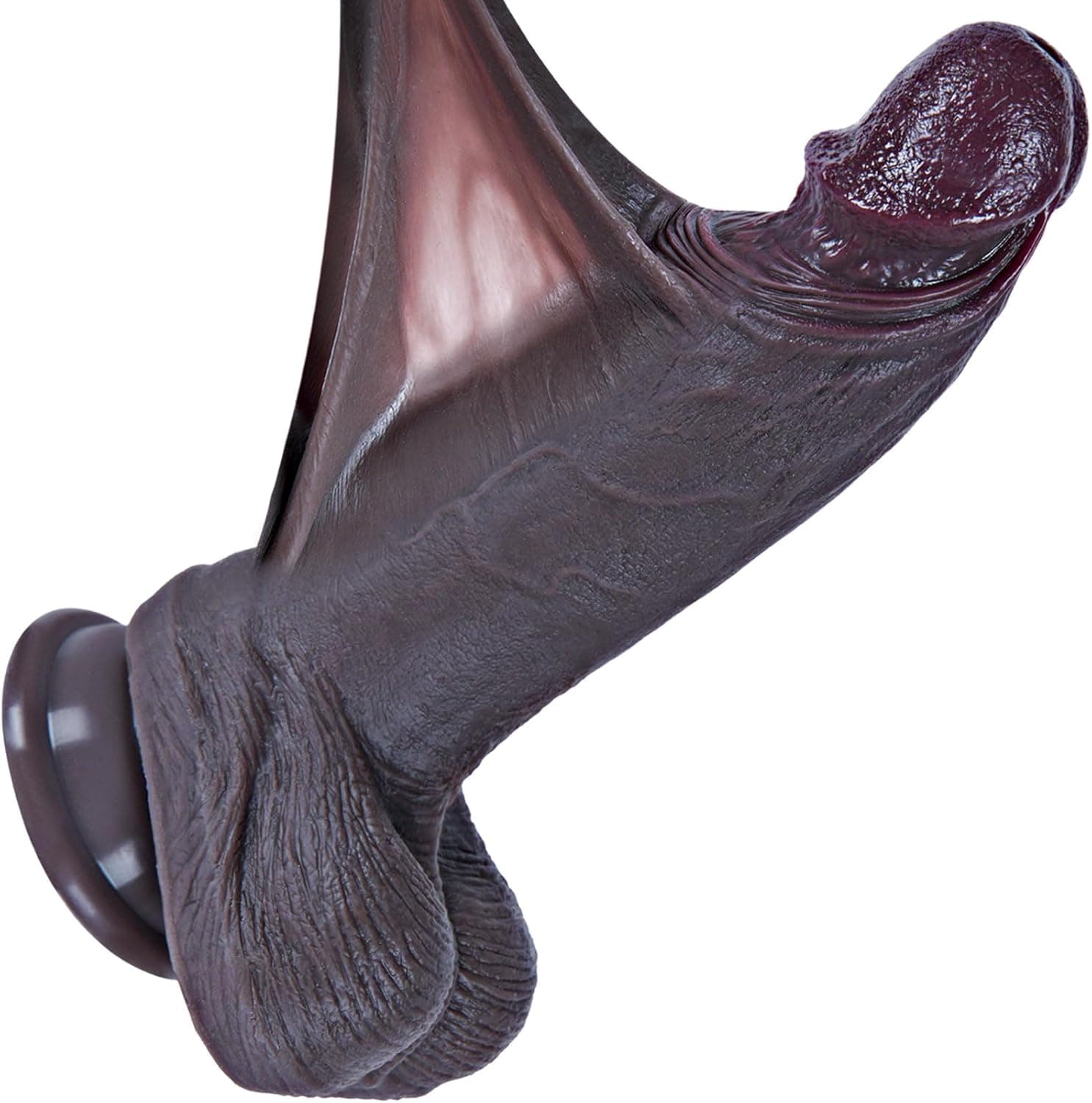 19 cm kleines schwarzes Anfänger-Dildo, realistisch mit beweglicher Vorhaut, doppelt dichtes Silikon, süßes kleines Anal-Dildo, starker Saugnapf, kompatibel mit Strap-On, für Paare geeignet