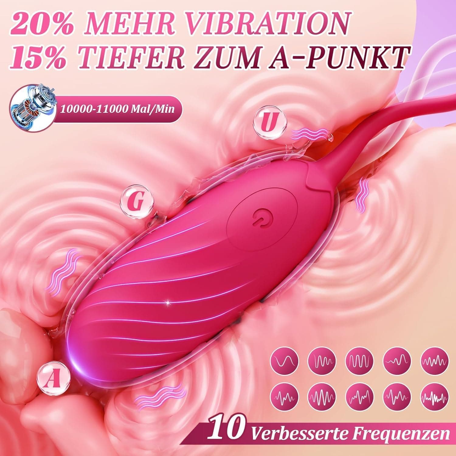 Cacuola Vibrator Sex Spielzeug für die Frau Paare, Verbesserte Vibration für Frauen, Akkulaufzeit Plus 50% Beckenbodentrainer Liebeskugeln für die Frau, Stille Vibratorensets für Frauen Sexspielzeug