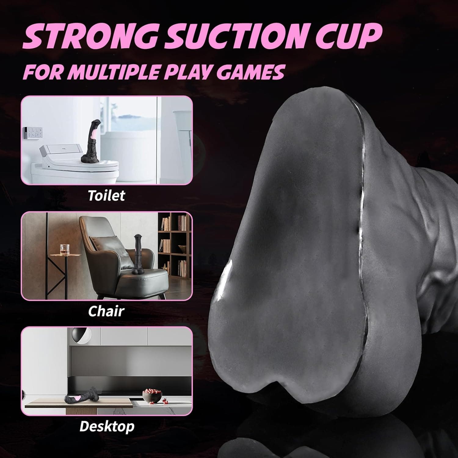 Nothosaur CONOLA (mit Schlauch) 38cm Fantasy Horse Dildo, Platin Silikon Tier Dildo mit texturiertem Kopf &amp; Venen Schaft, Dicke Monster Anal Dildos mit starkem Saugtasch für G-Spot, Prostata