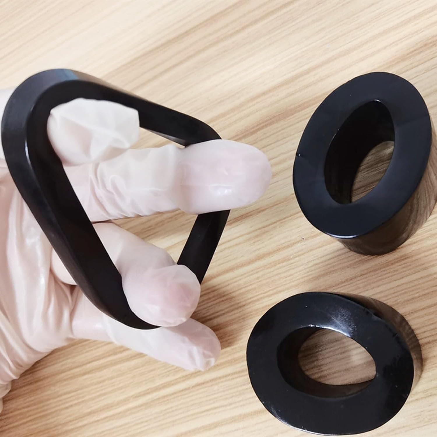 GeRRiT 3 Stück Penisringe Set Silikon Cock Ringe Hodenring Ballstretcher Erektion Verzögerung Ring Hodensack Penis Vorhaut Bondage Stretch Ring Erotik Sexspielzeug für Männer （Transparent）