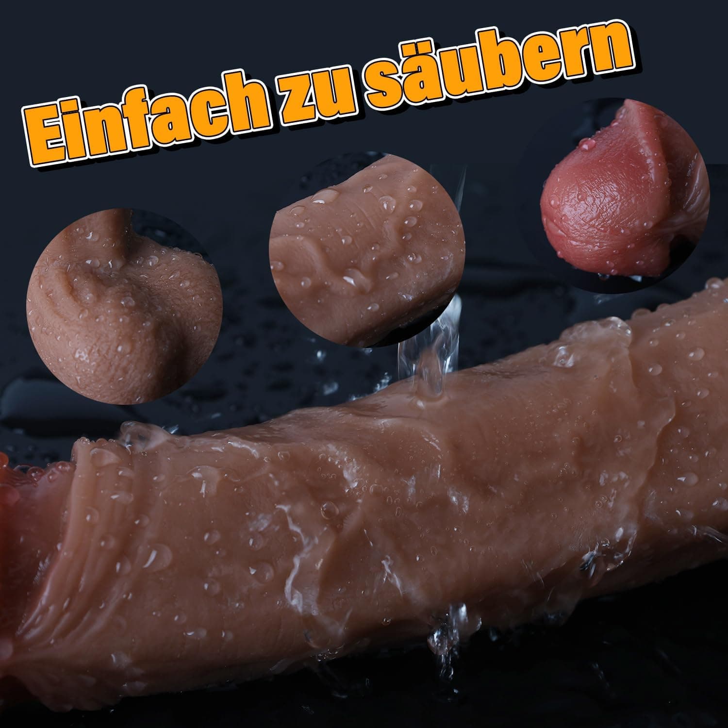 Realistischer Dildo - Realistischer Flüssiges Silikon Dildo, 22CM perfekte Größe, Weichen Zwei Layer mit Echten Venen und Prallen Hoden,Analdildo Sex Spielzeug für die Frau (Naturfarbe)